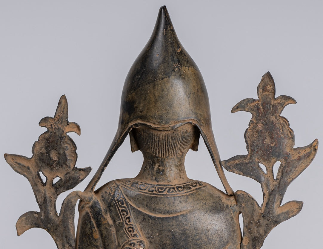 Lama Statue - Antique Tibet Style Seated Teaching Lama Statue - 33cm/13"