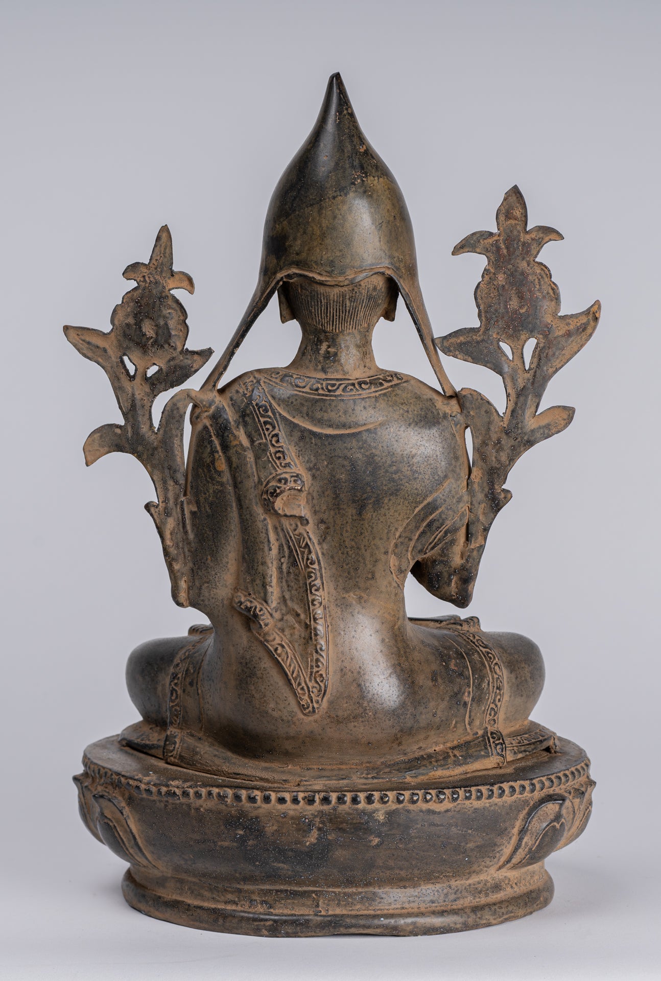 Lama Statue - Antique Tibet Style Seated Teaching Lama Statue - 33cm/13"