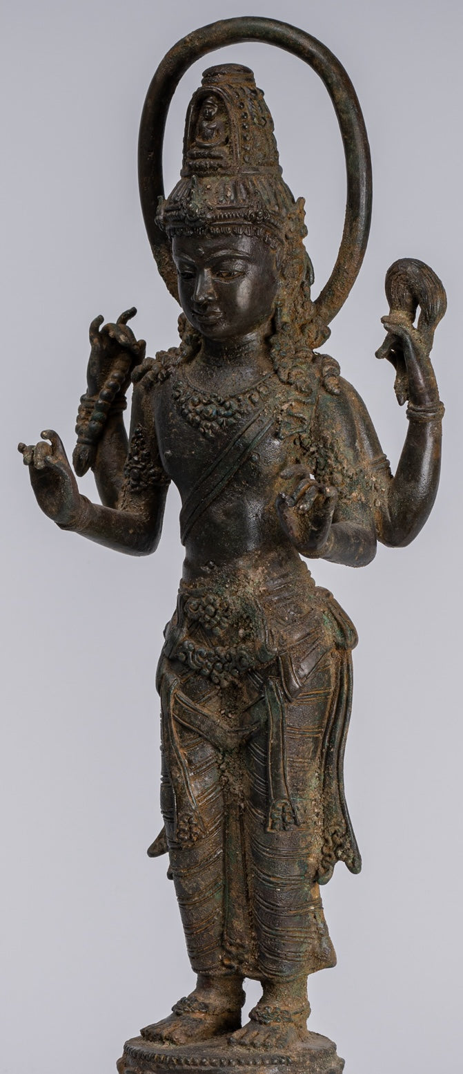 Bodhisattva Statue - Antique Indonesian Style Javanese Avalokitesvara Bodhisattva Statue - 51cm/20"