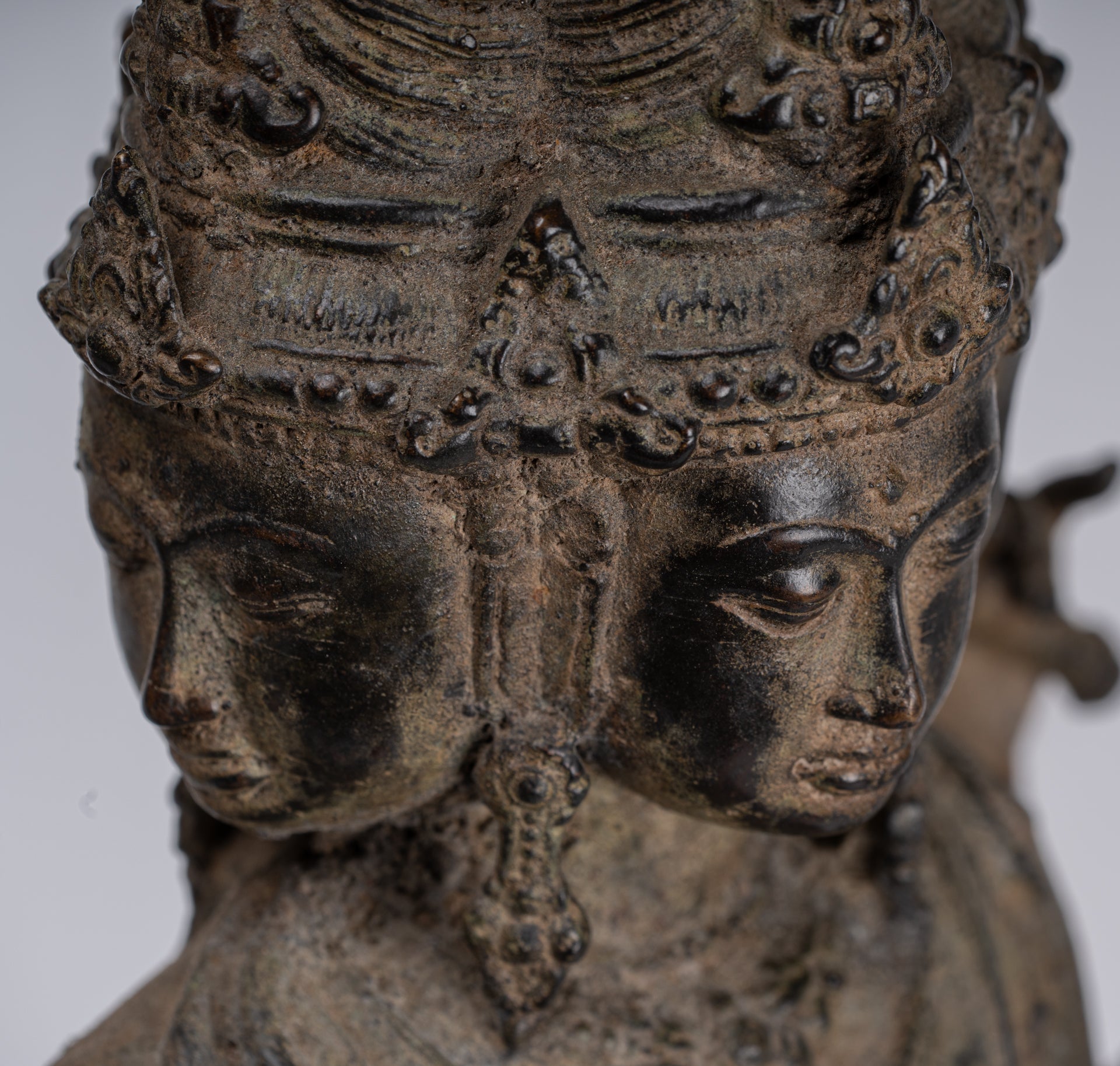 Statua Brahma - Antique stile indonesiano Majapahit in piedi Bronzo Brahma Statua - 50 cm/20 "