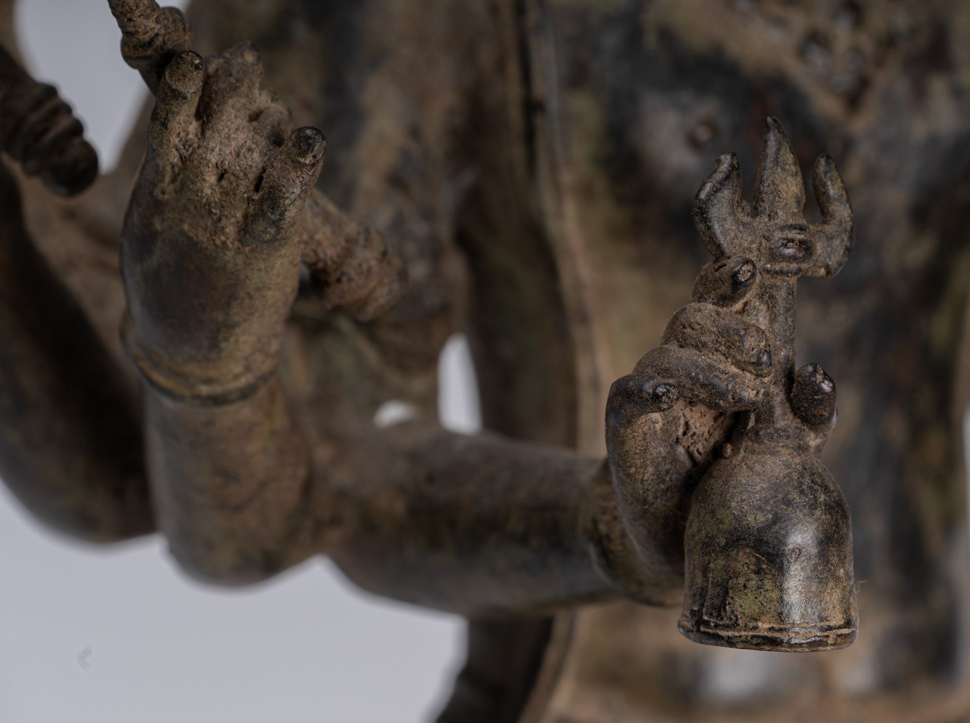 Statua Brahma - Antique stile indonesiano Majapahit in piedi Bronzo Brahma Statua - 50 cm/20 "