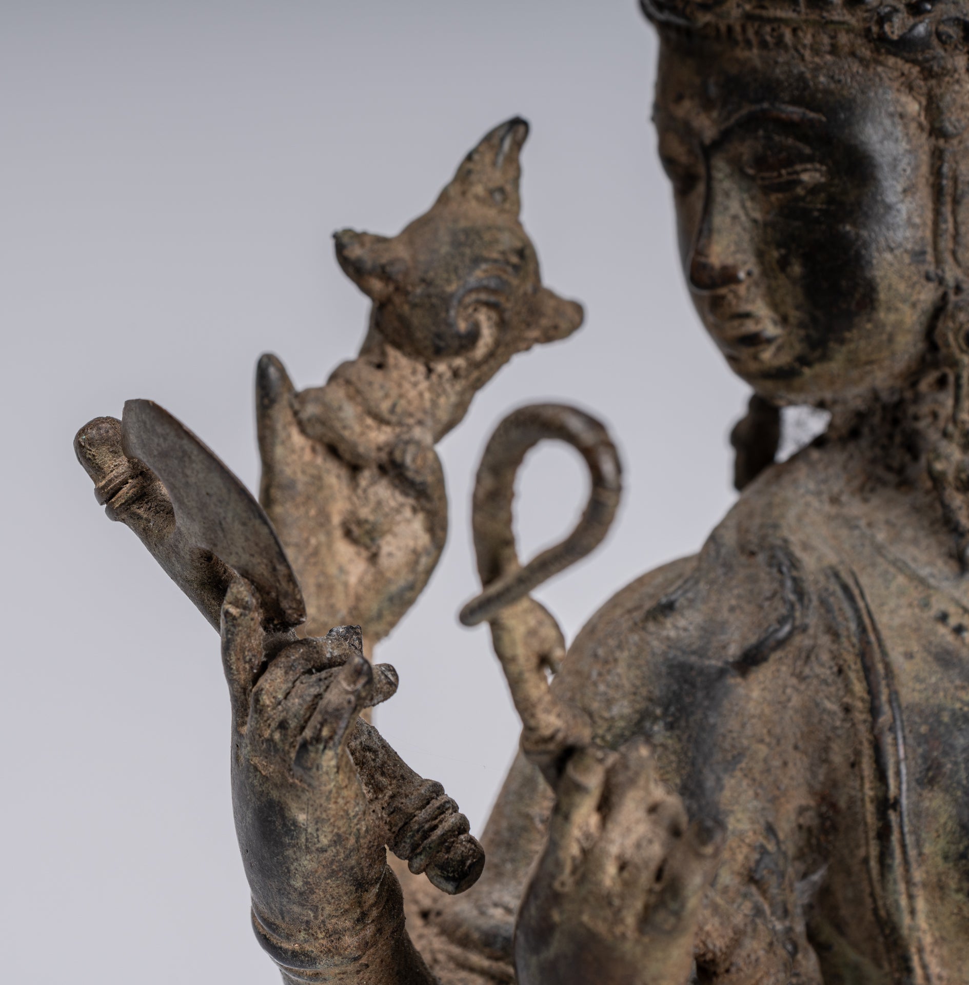 Statua Brahma - Antique stile indonesiano Majapahit in piedi Bronzo Brahma Statua - 50 cm/20 "