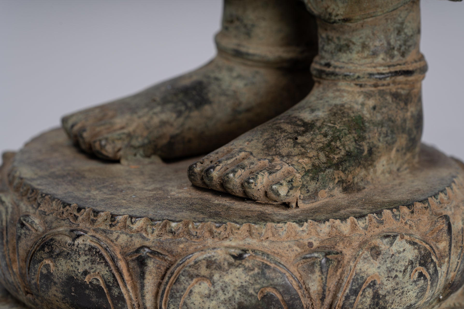 Shiva Statue - Antique Indonesian Style Bronze Javanese Standing 4-Arm Shiva Statue - 82cm/33"