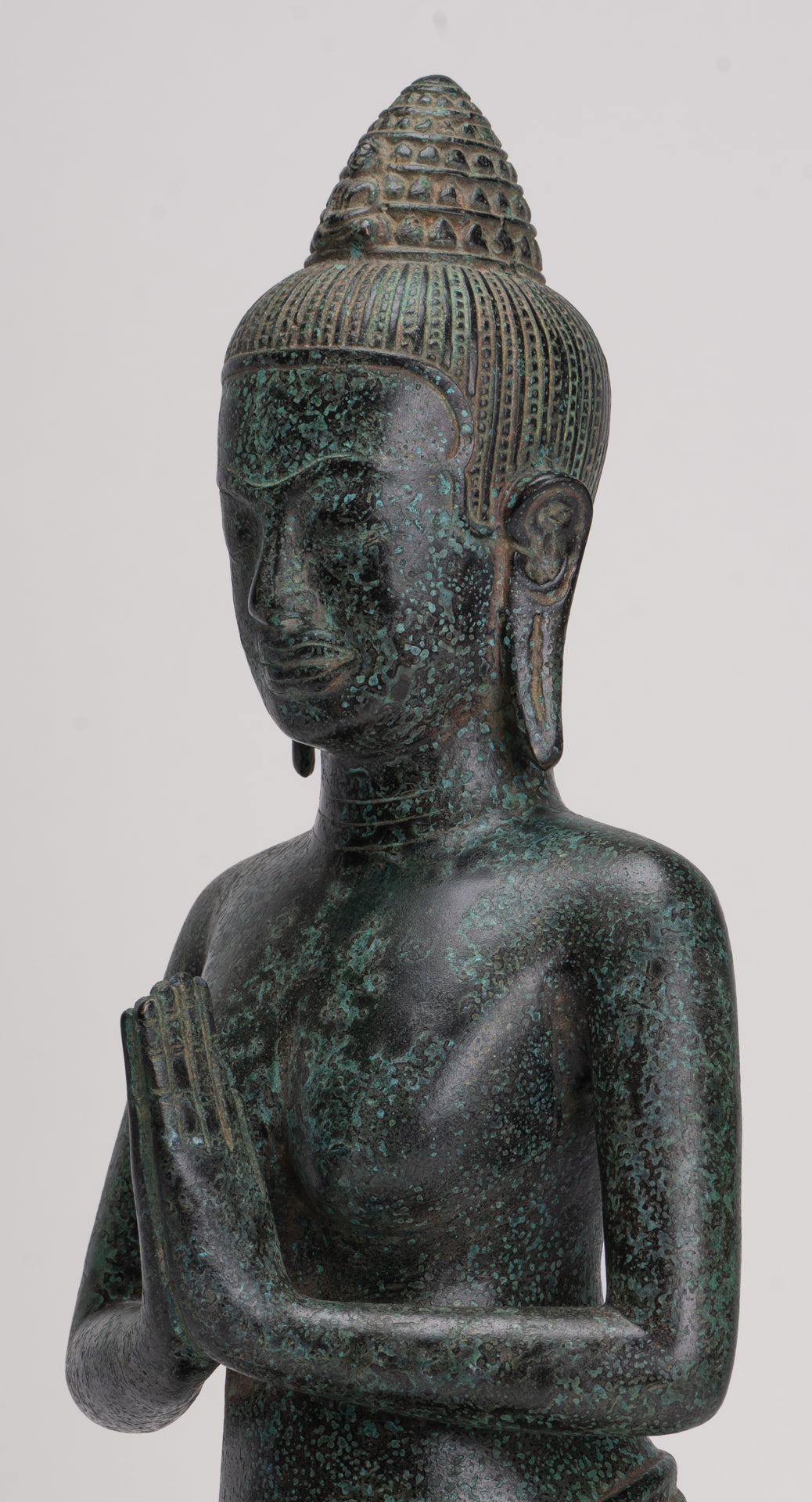 Deity Statue - Antique Khmer Style Bayon Prajnaparamita Statue / Goddess - 45cm/18"