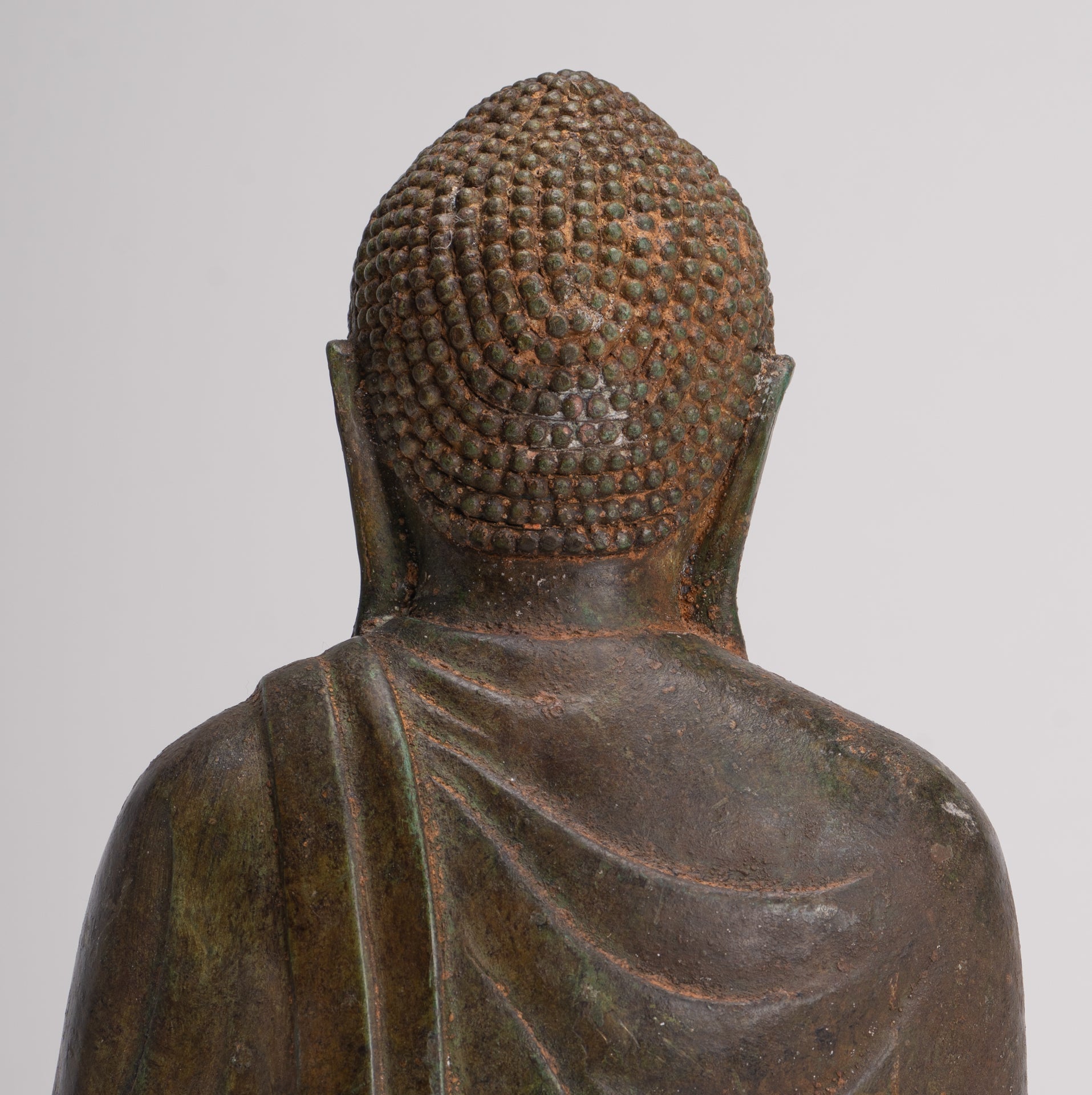 Japanese Buddha - Antique Japanese Style Bronze Seated Meditation Amitabha Buddha Statue - 30cm/12"