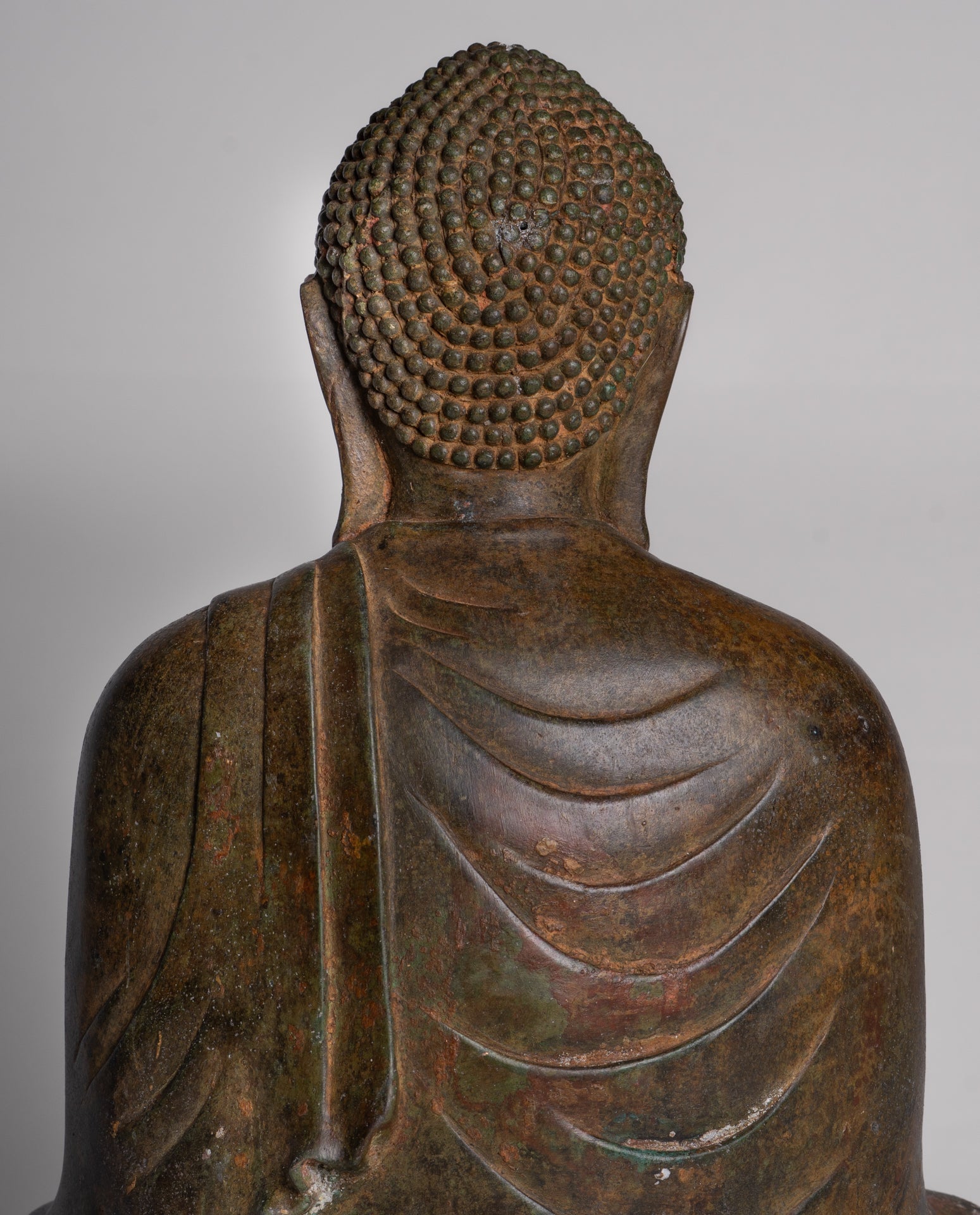 Japanese Buddha - Antique Japanese Style Bronze Seated Meditation Amitabha Buddha Statue - 36cm/14"