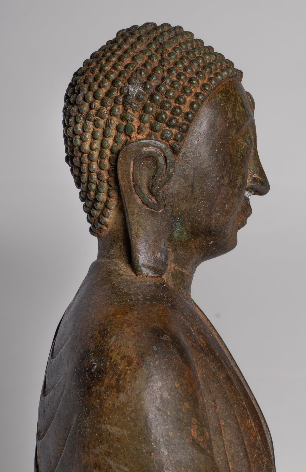 Japanese Buddha - Antique Japanese Style Bronze Seated Meditation Amitabha Buddha Statue - 36cm/14"