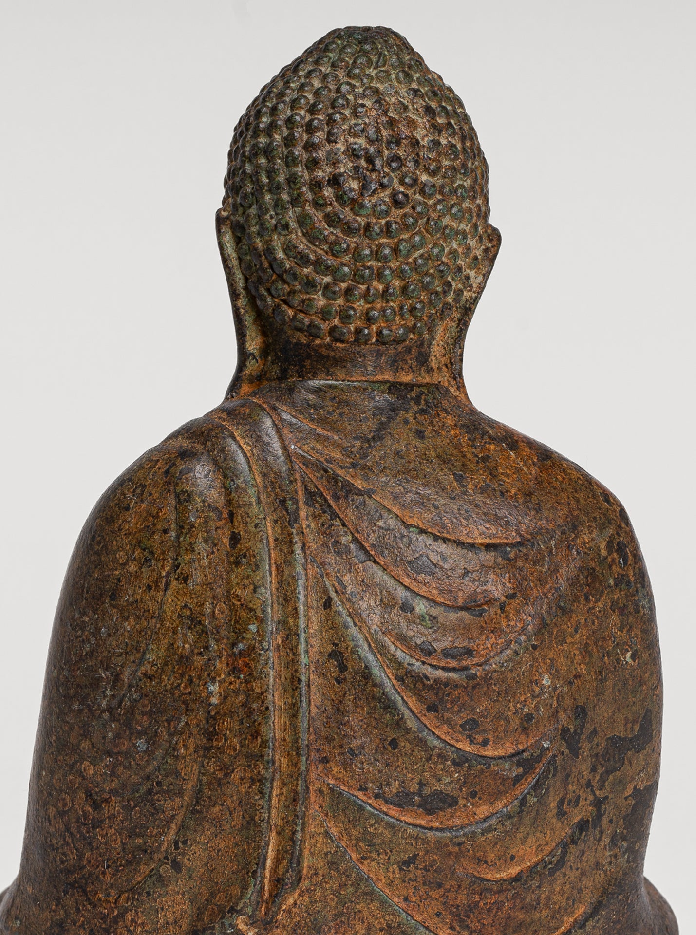 Japanese Buddha - Antique Japanese Style Bronze Seated Meditation Amitabha Buddha Statue - 18cm/7" (Copy)