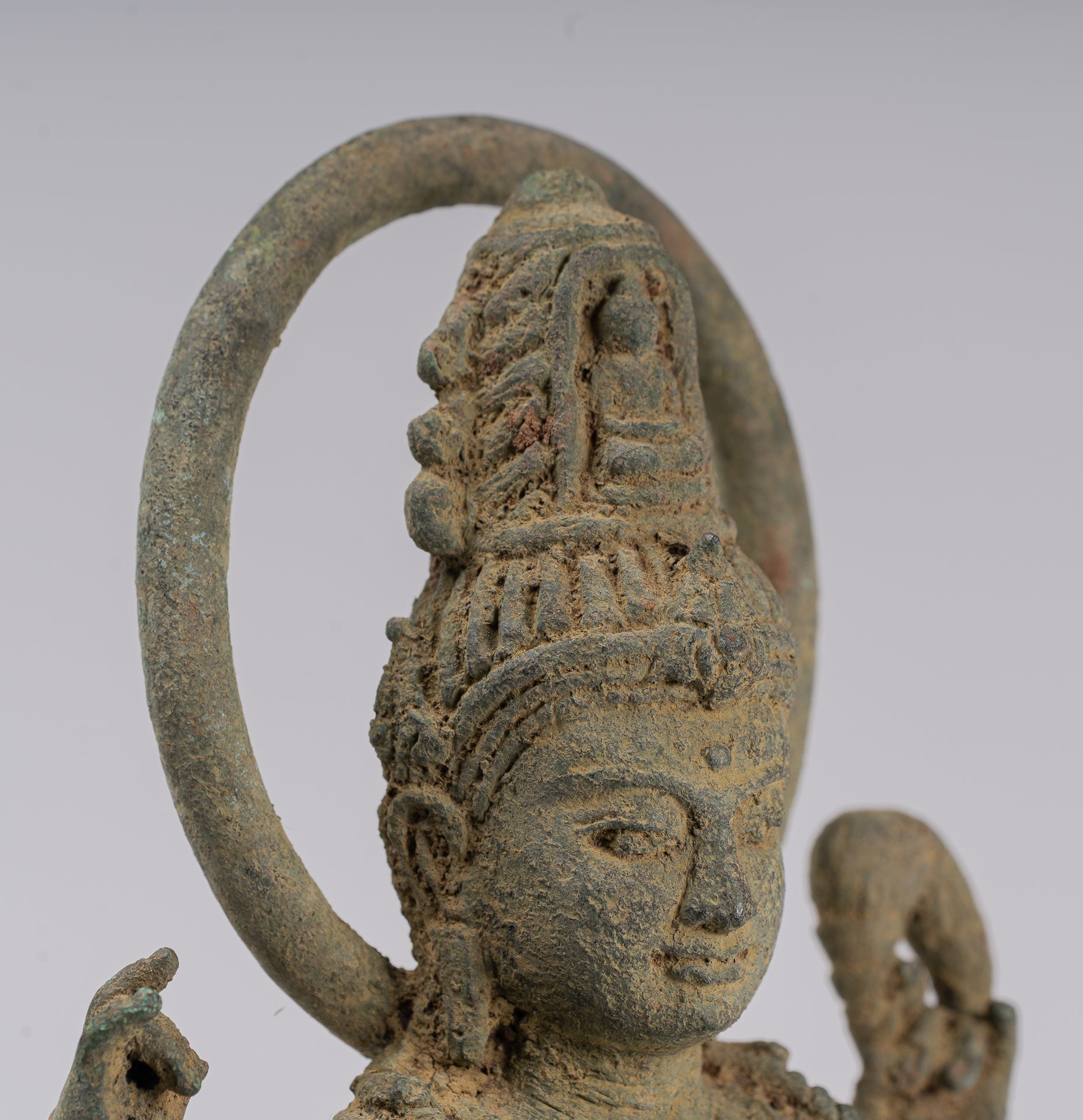 Lokeshvara - Antique Indonesian Style Majapahit Standing Bronze Lokeshvara Statue - 39cm/16"