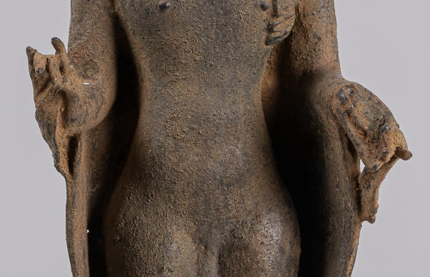 Buddha Statue - Antique Indonesian Style Bronze Javanese Teaching Buddha - 45cm/18"