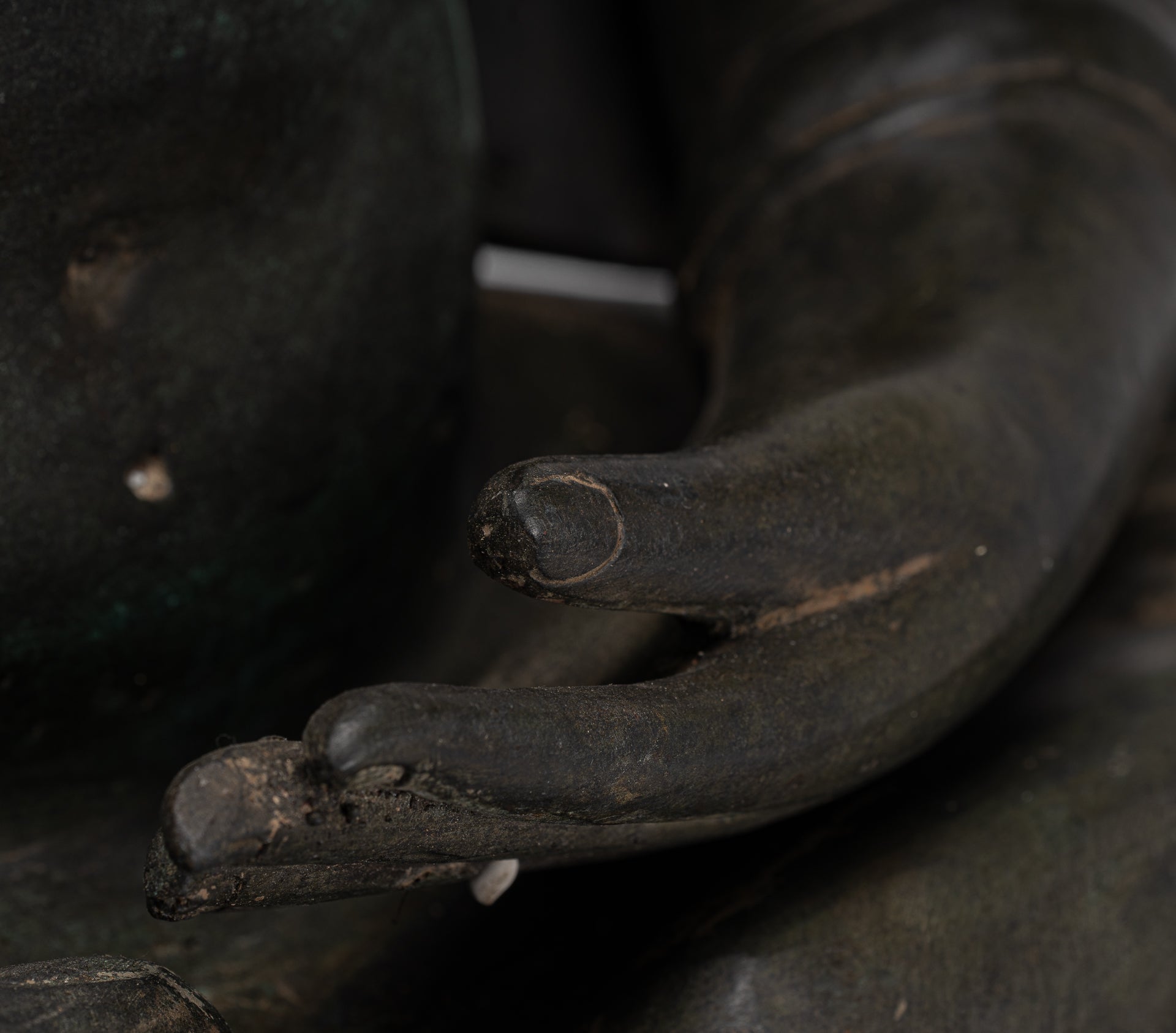 Large Buddha Statue - Antique Thai Style Bronze Chiang Saen Enlightenment Buddha Statue - 80cm/32"