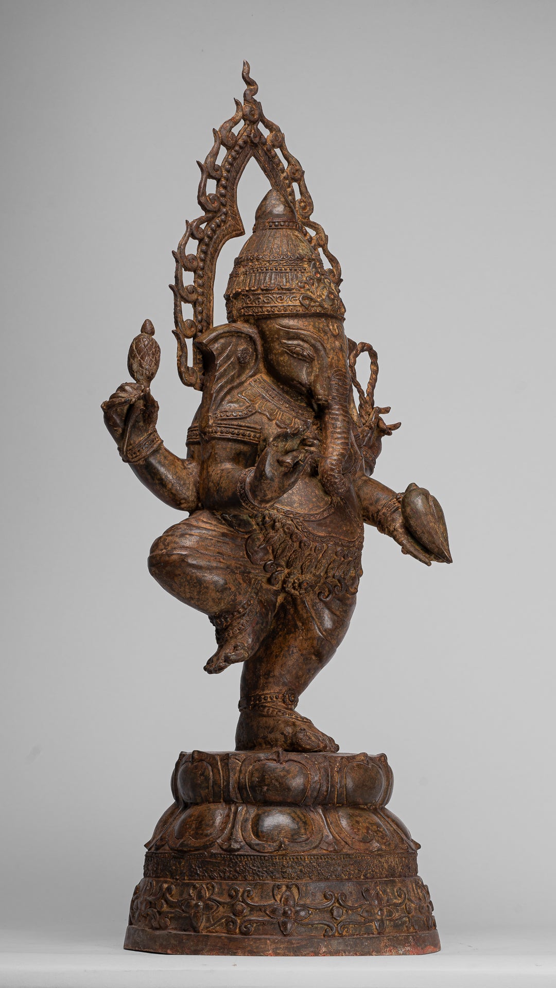 Large Ganesha Statue - Antique Thai Style Bronze Dancing Ganesh Statue - 85cm/34"