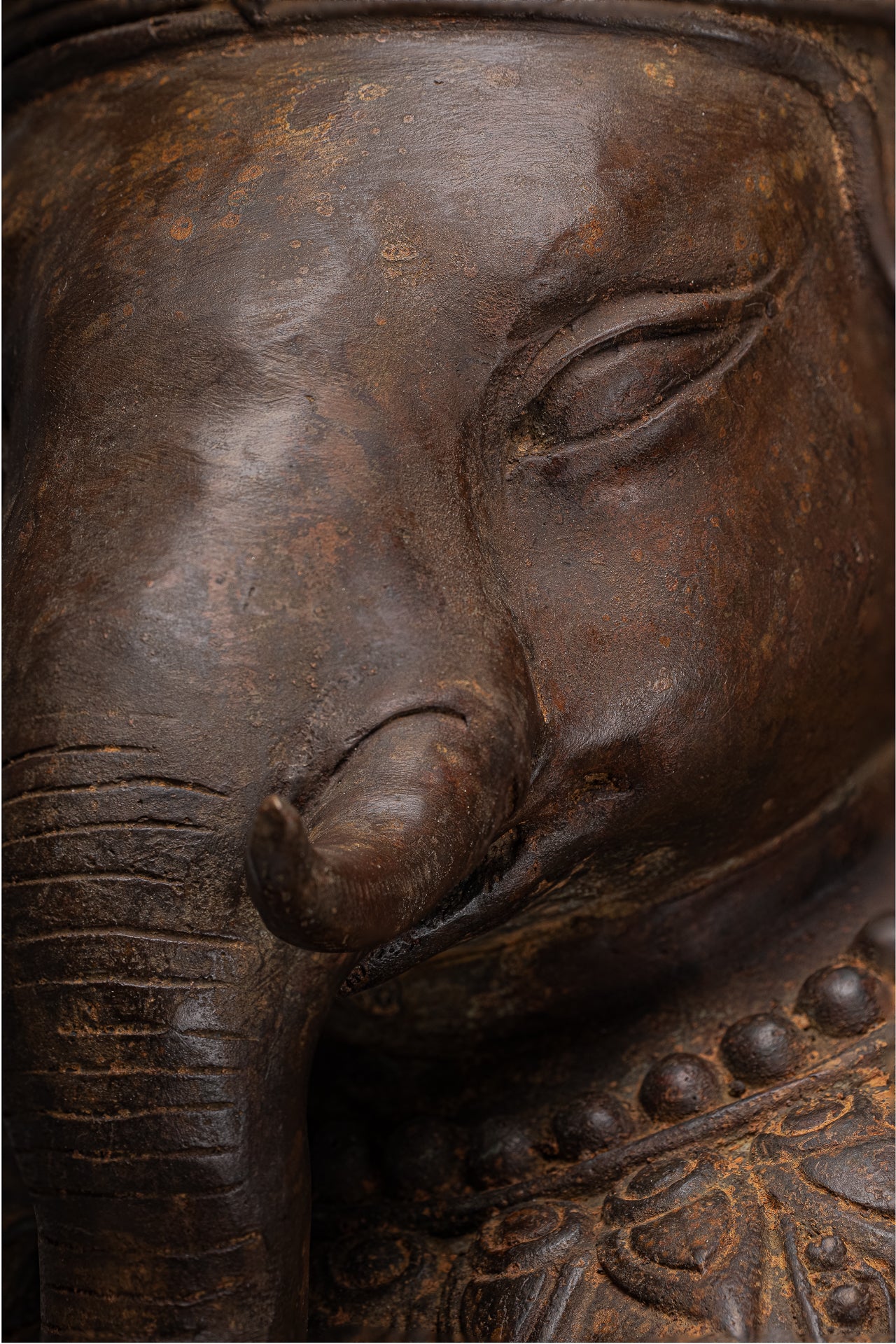 Large Ganesha Statue - Antique Thai Style Bronze Dancing Ganesh Statue - 105cm/42"