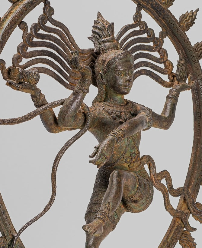 Large Shiva Statue - Antique Indian Style Bronze Dancing Shiva statue as Lord Nataraja - 67cm(27") Tall