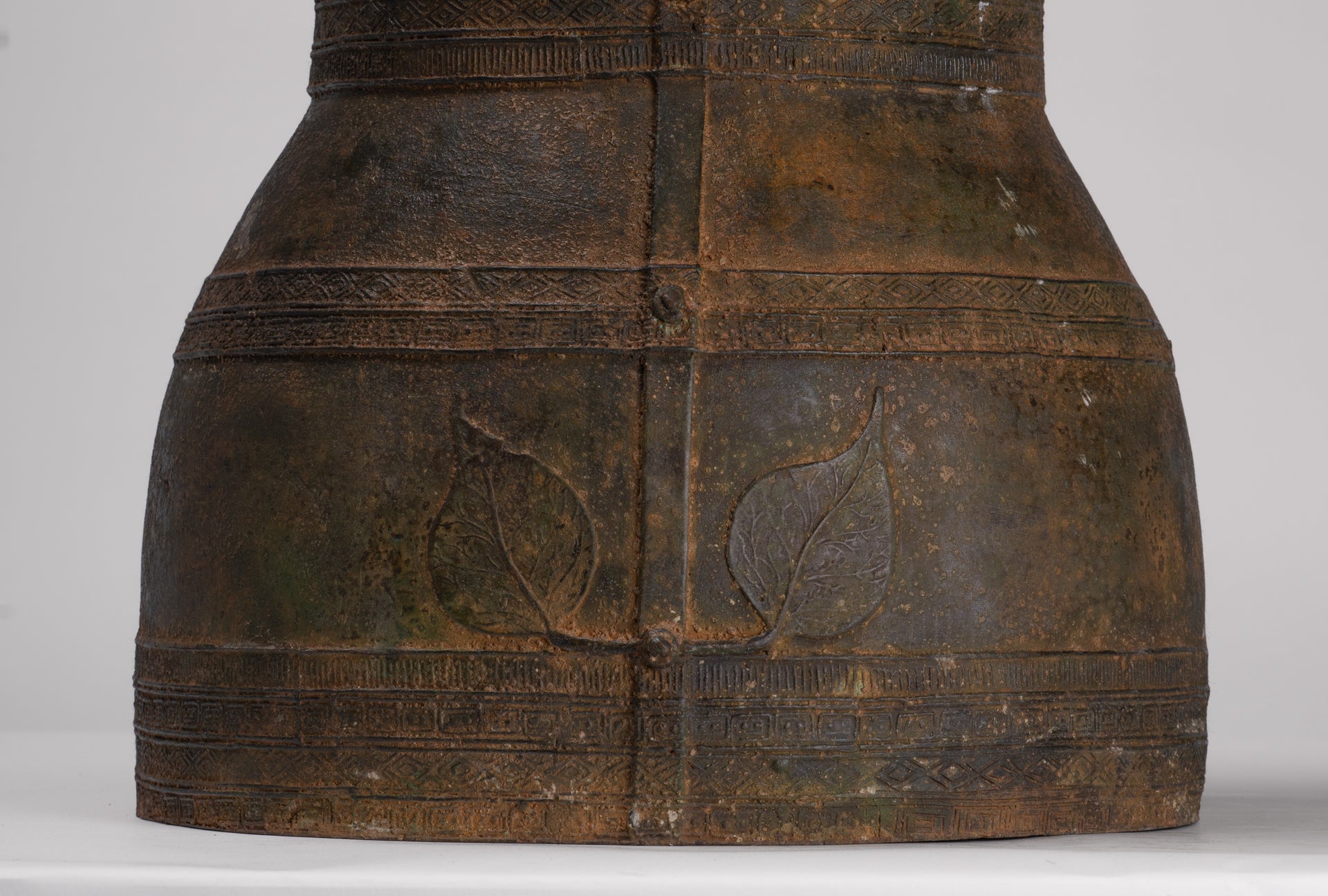 Vietnamese Rain Drum - Antique Vietnamese Style Bronze Free Standing Rain Drum - 47cm/19"