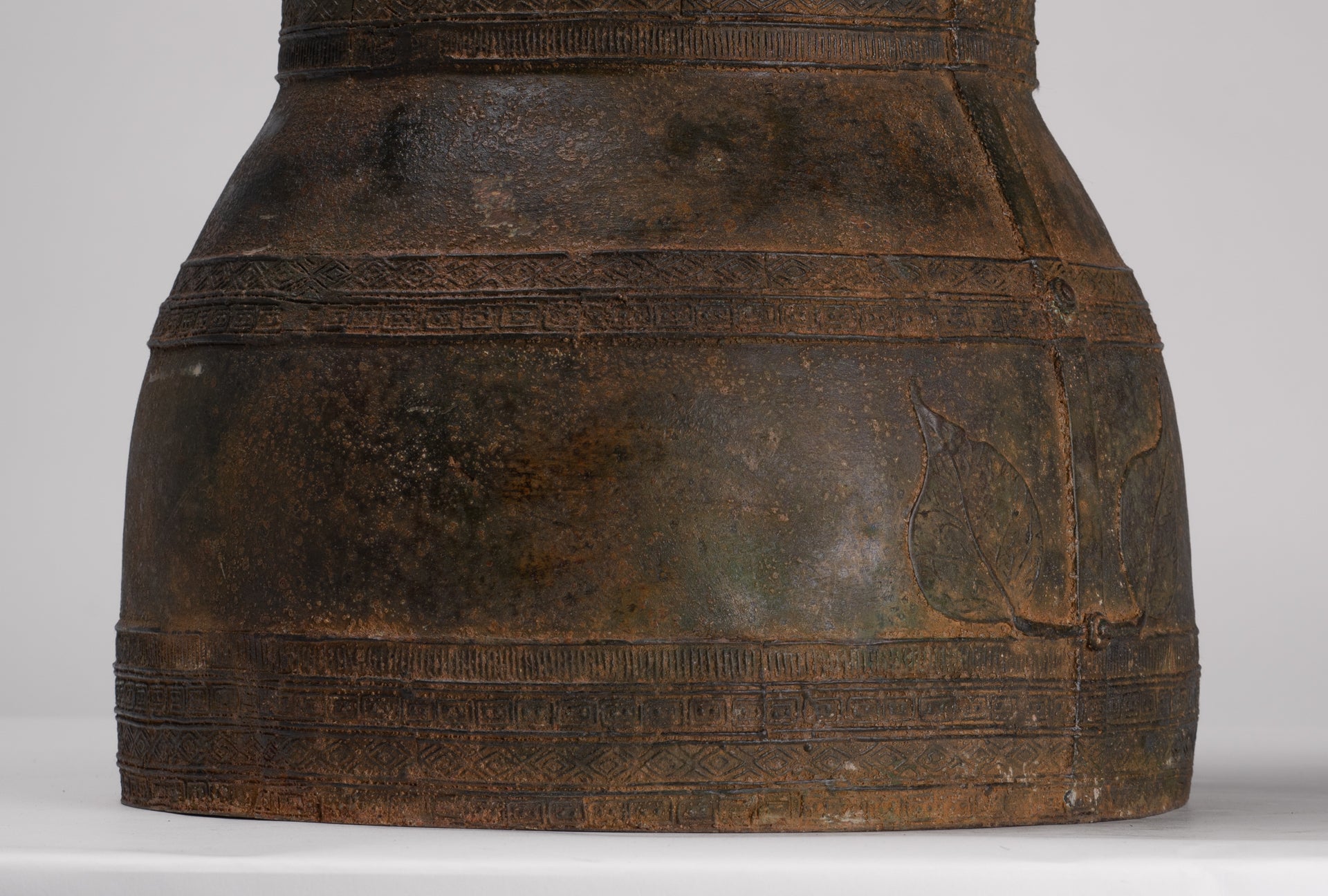 Vietnamese Rain Drum - Antique Vietnamese Style Bronze Free Standing Rain Drum - 47cm/19"