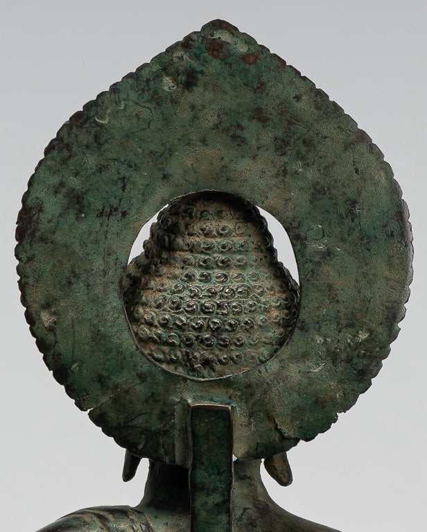 Buddha Statue - Antique Indonesian Style Bronze Javanese Amitabha Buddha Statue - 30cm/12"