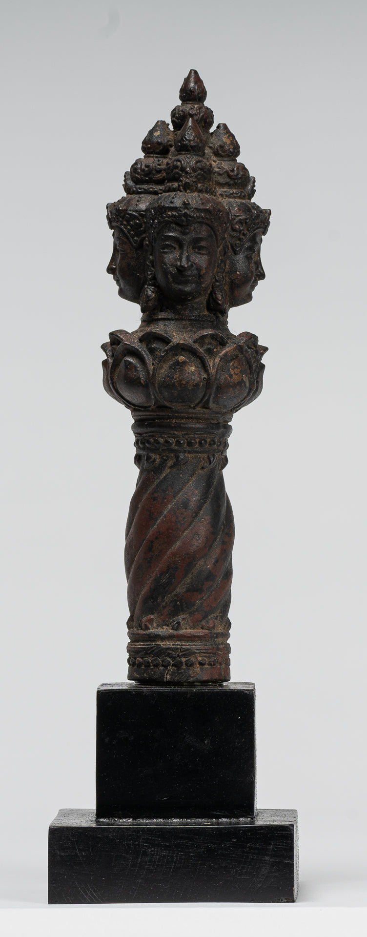 Vajrapāṇi Statue - Antique Khmer Style Vajra or Thunderbolt Vajrapāṇi Statue - 28cm/11"