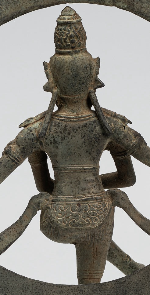 Shiva Statue - Antique Javanese Style Bronze Dancing Shiva statue as Lord Nataraja - 29cm(12") Tall