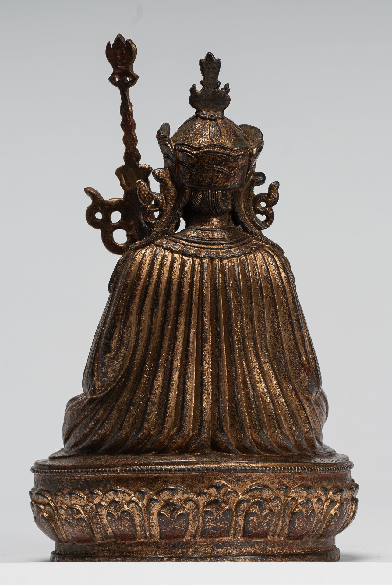 Padmasambhava Statue - Antique Tibetan Style Bronze Seated Padmasambhava Second Buddha Statue - 21cm/8"