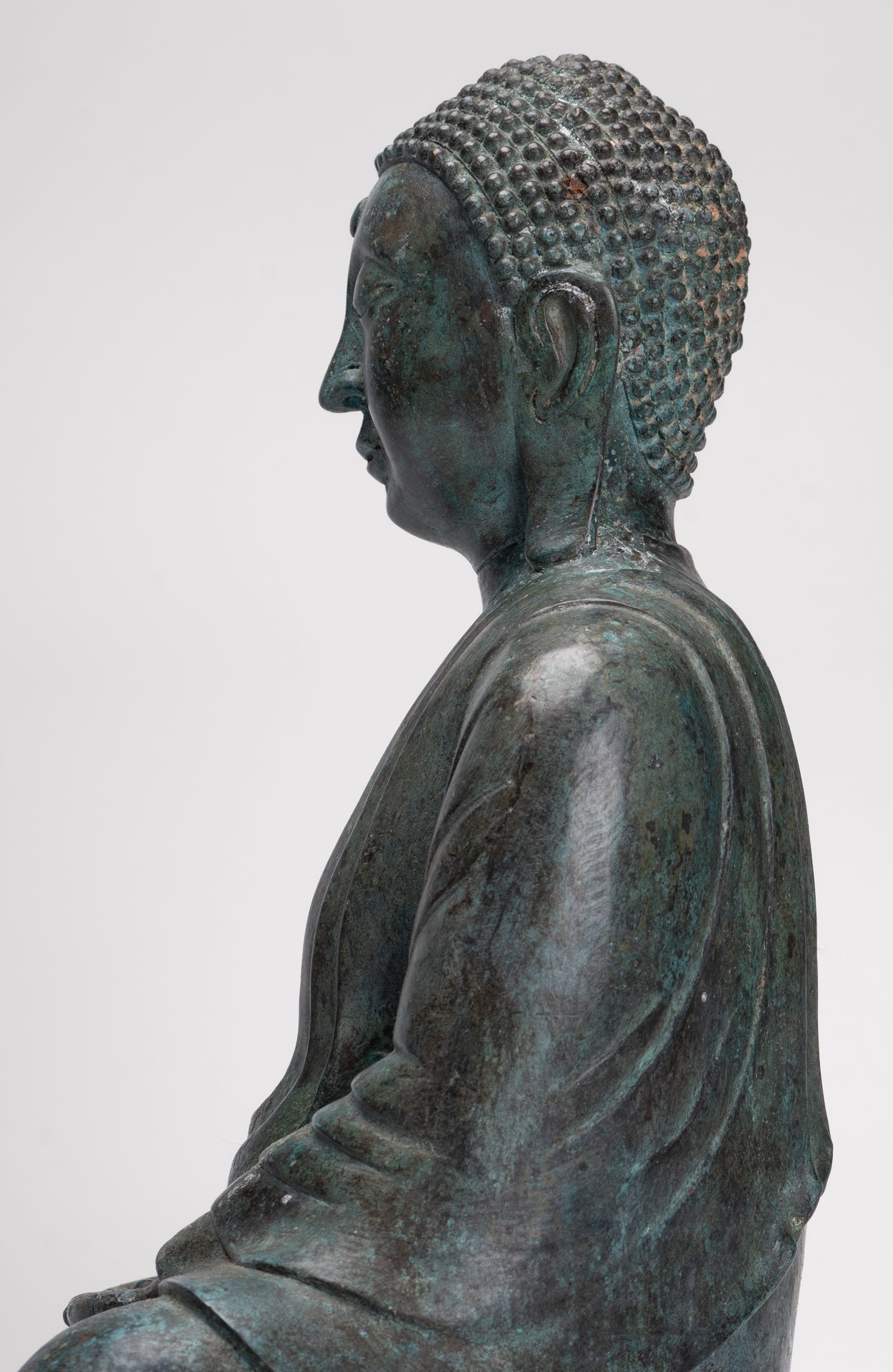 Japanese Buddha - Antique Japanese Style Bronze Seated Meditation Amitabha Buddha Statue - 38cm/15"