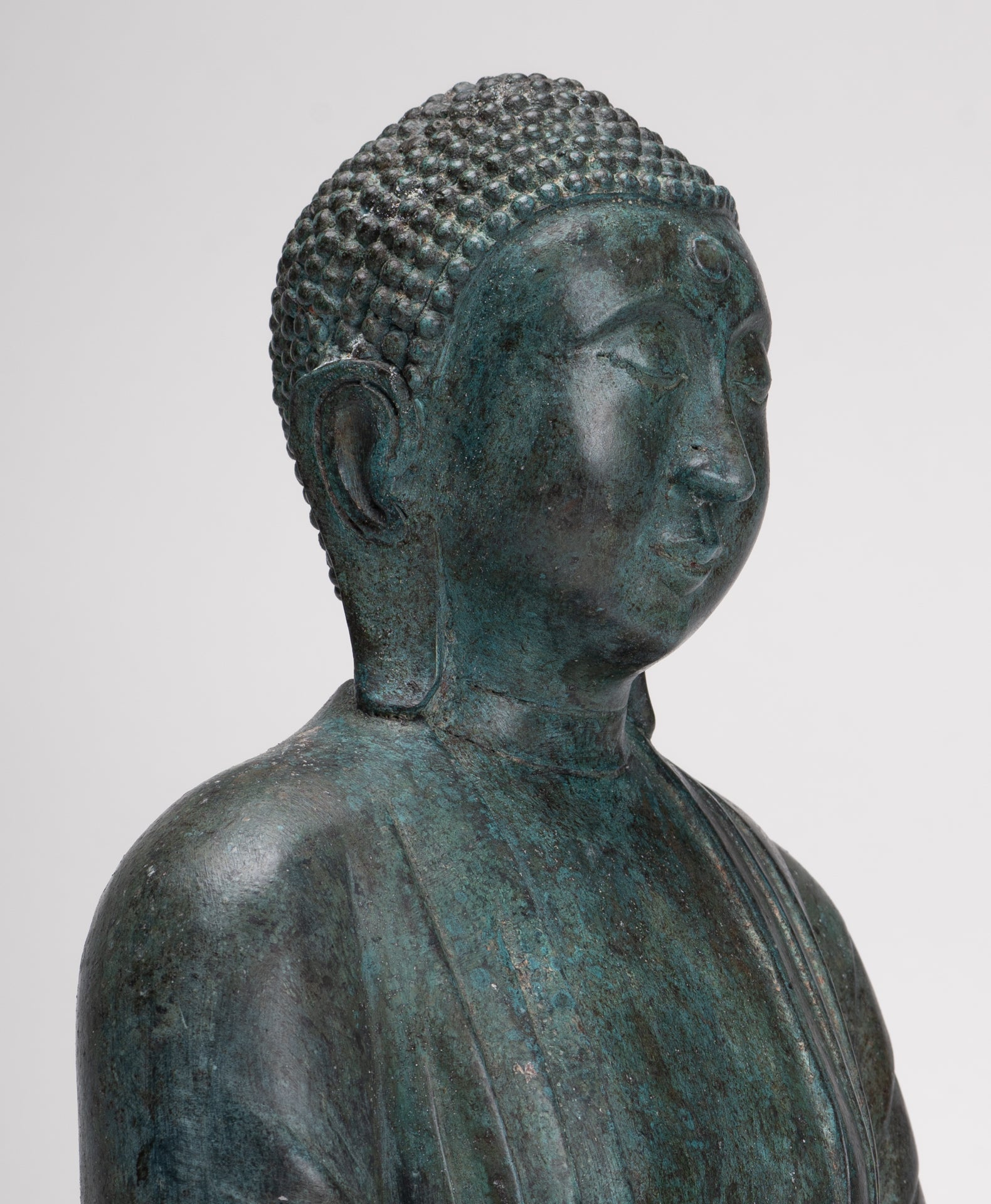 Japanese Buddha - Antique Japanese Style Bronze Seated Meditation Amitabha Buddha Statue - 38cm/15"