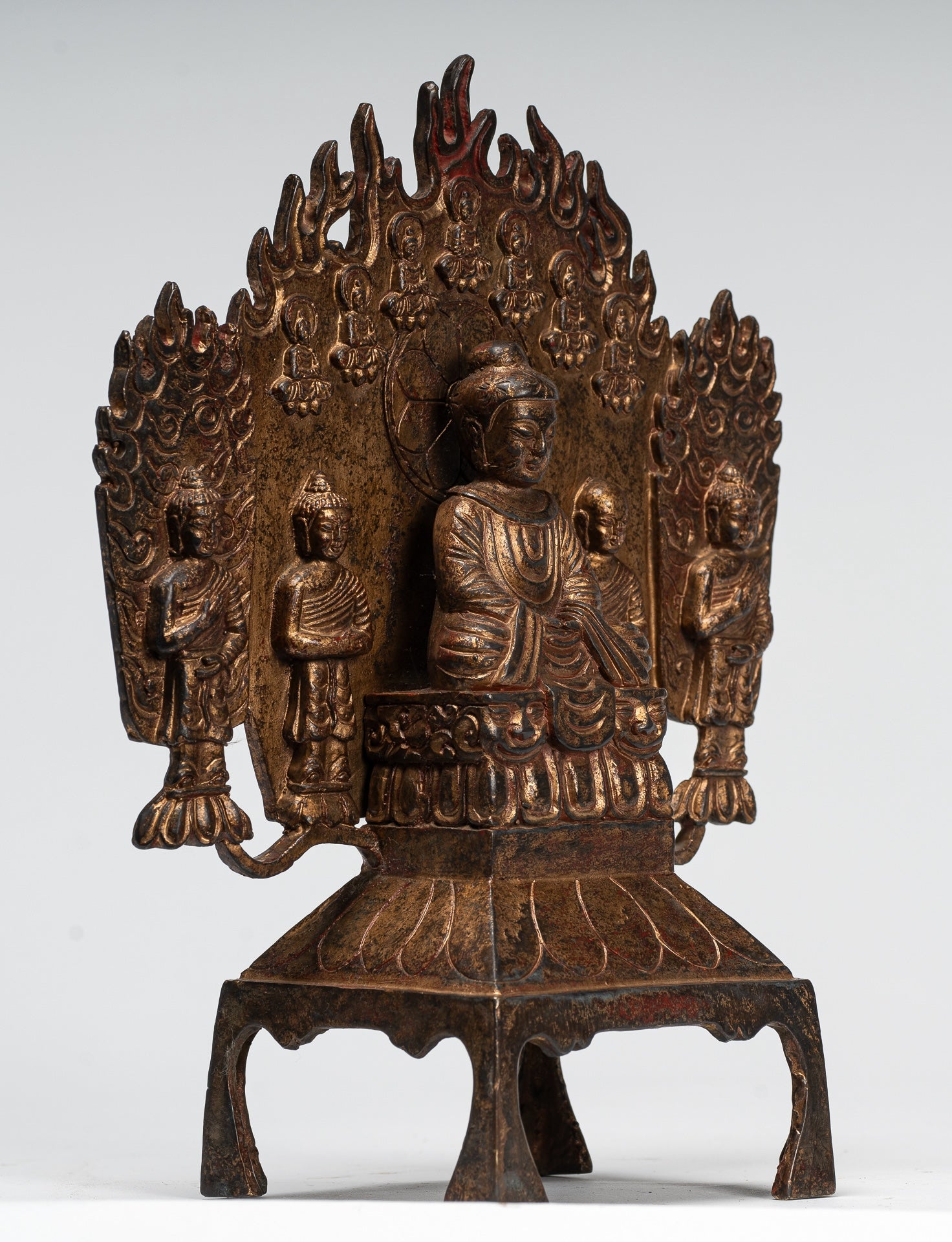 Japanese Buddha - Antique Japanese Style Meditation Amitabha Buddha Statue - 25cm/10"