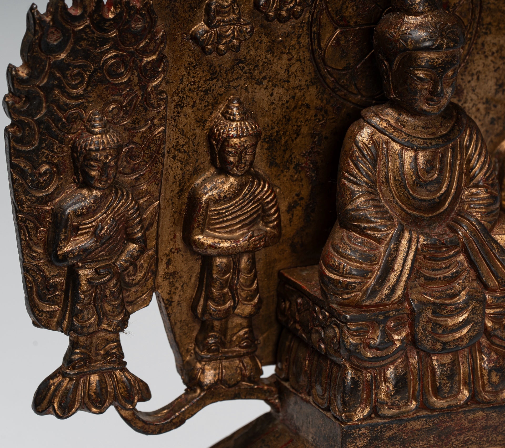 Japanese Buddha - Antique Japanese Style Meditation Amitabha Buddha Statue - 25cm/10"