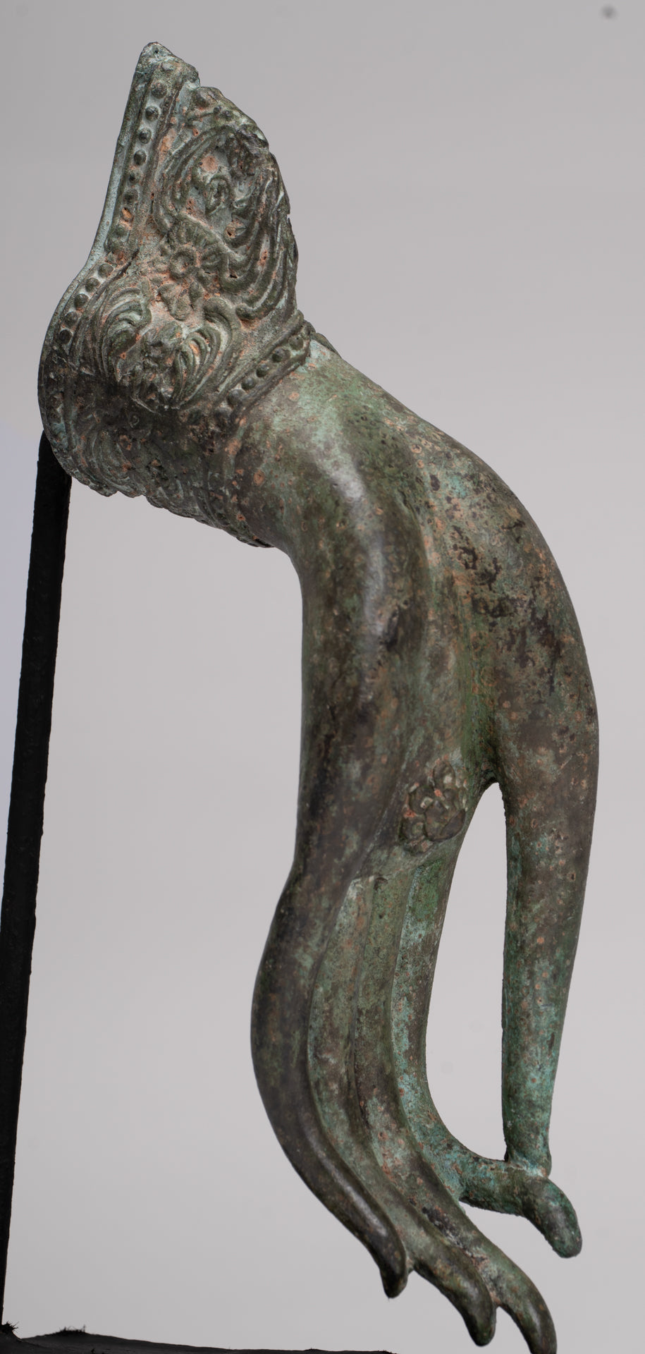 Mounted Antique Thai Style Southeast Asia Bronze Thai Teaching Hand - 30cm/12"