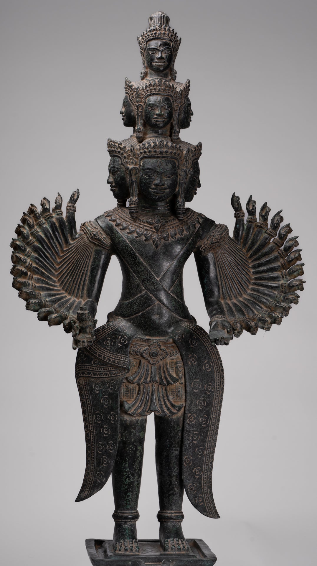 Deity Statue - Antique Khmer Style Angkor Wat Prajnaparamita Statue / Goddess - 110cm/44"