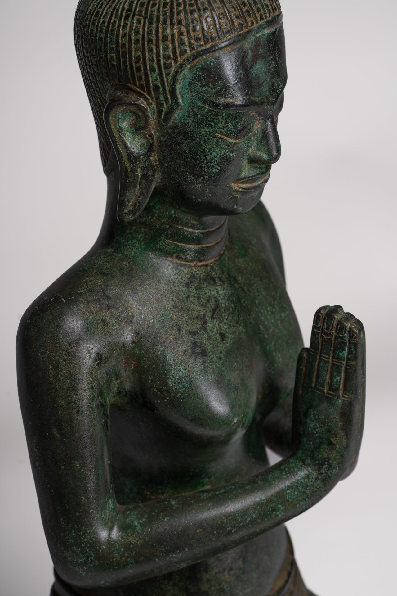 Deity Statue - Antique Khmer Style Bayon Prajnaparamita Statue / Goddess - 54cm/22"