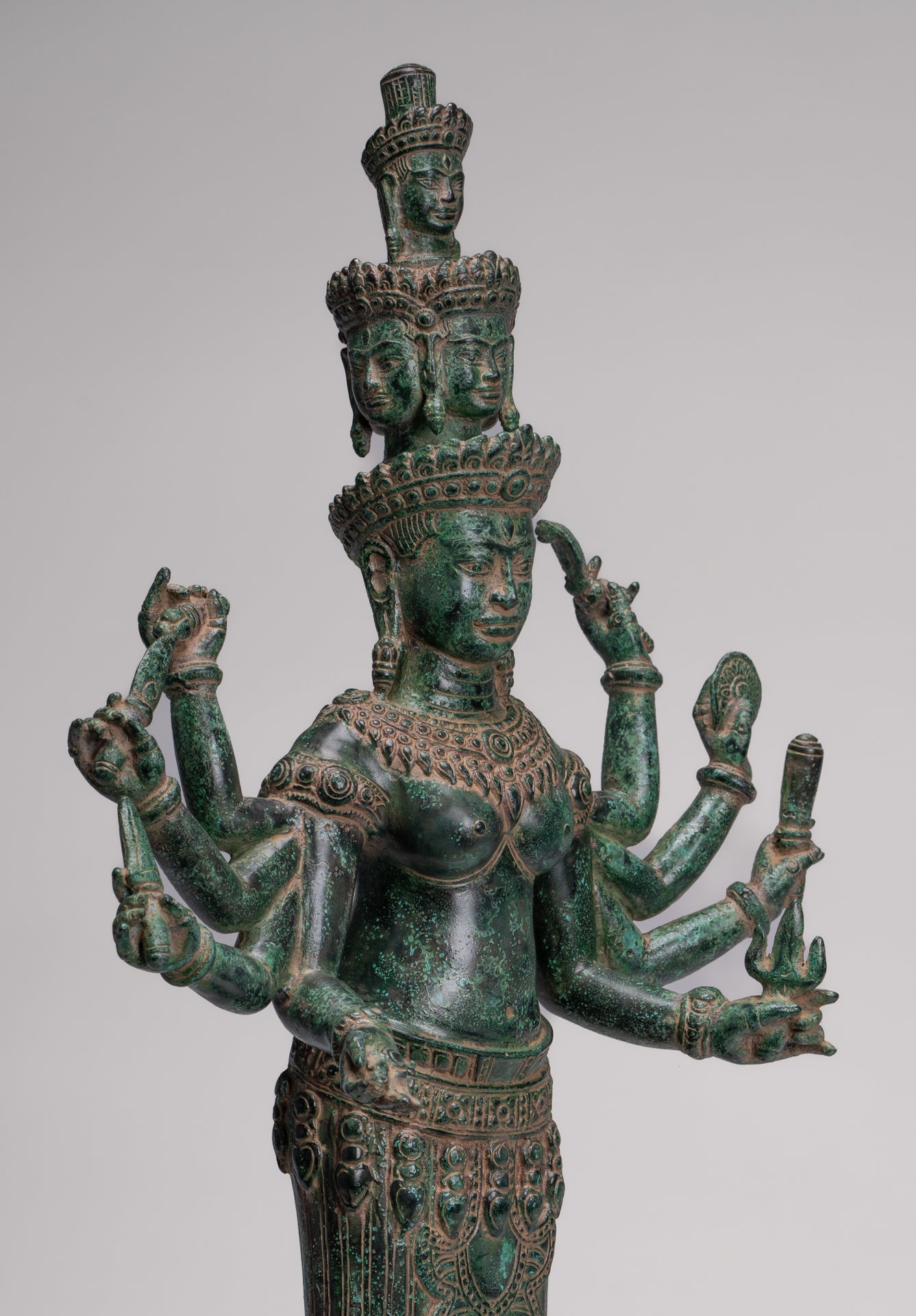 Deity Statue - Antique Khmer Style Bayon Prajnaparamita Statue / Goddess - 65cm/26"