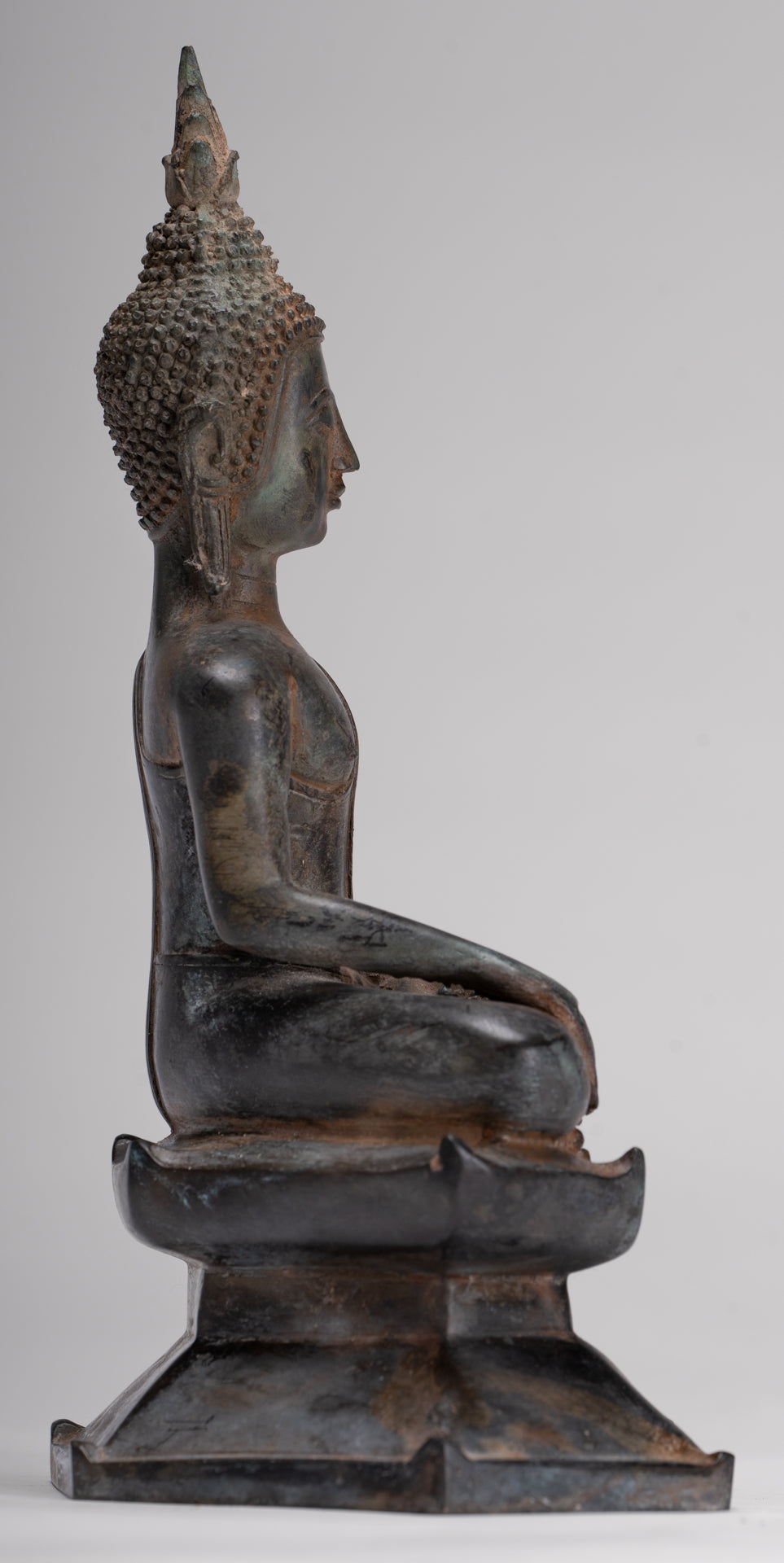 Buddha Statue - Antique Sukhothai Style Thai Enlightenment Buddha Statue - 23.5cm/9"