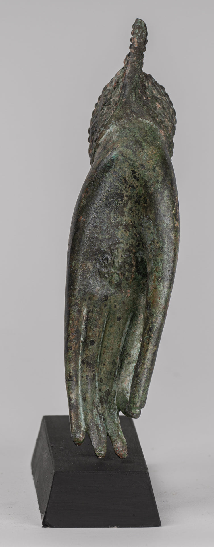 Mounted Antique Thai Style Southeast Asia Bronze Thai Teaching Hand - 19cm/8"