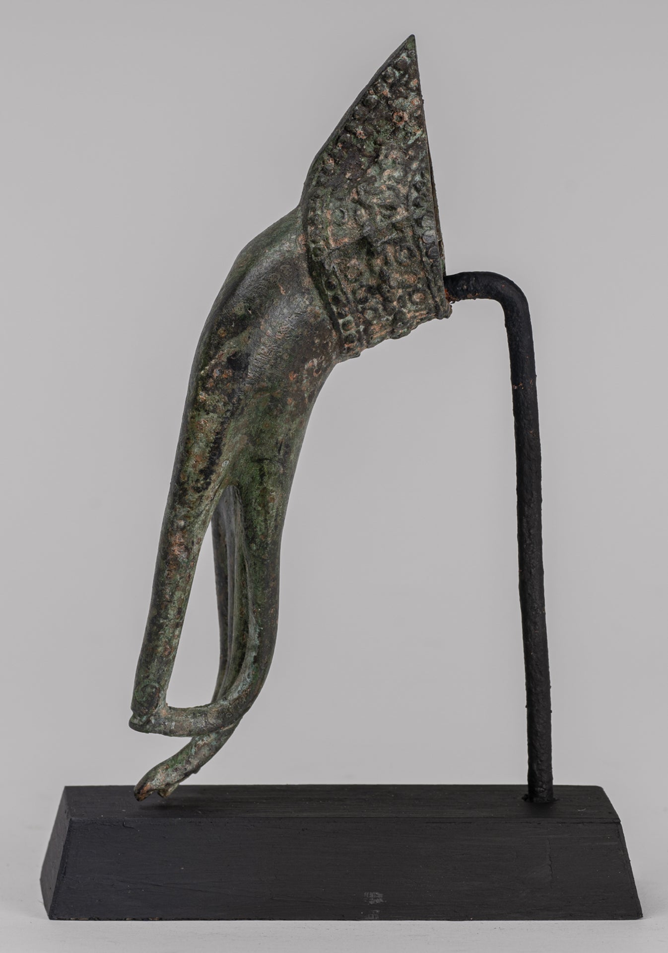 Mounted Antique Thai Style Southeast Asia Bronze Thai Teaching Hand - 19cm/8"