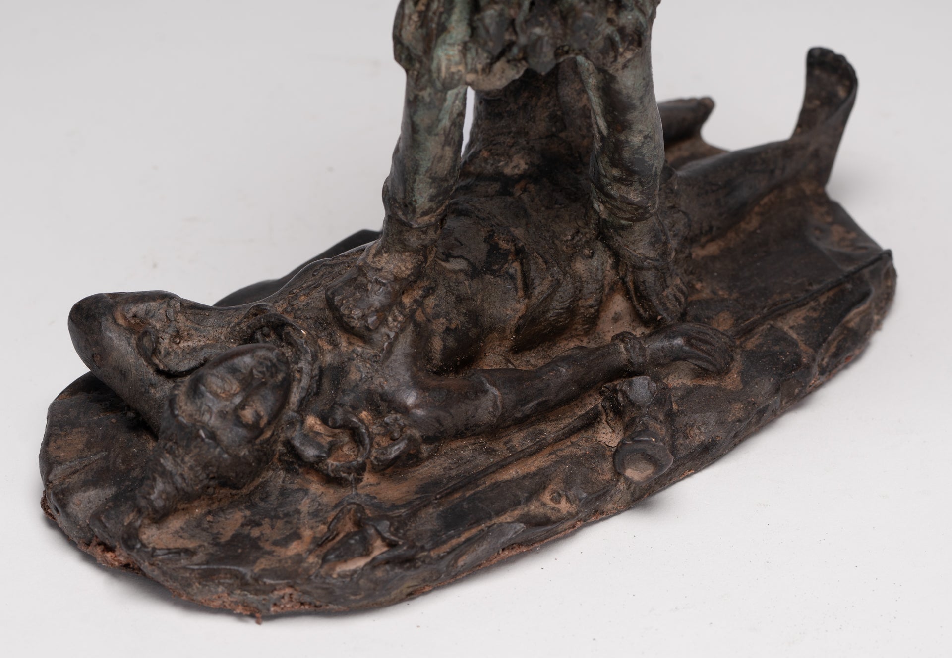 Antique Indian Style Standing Bronze Kali or Mahakali Statue - 19cm/8"