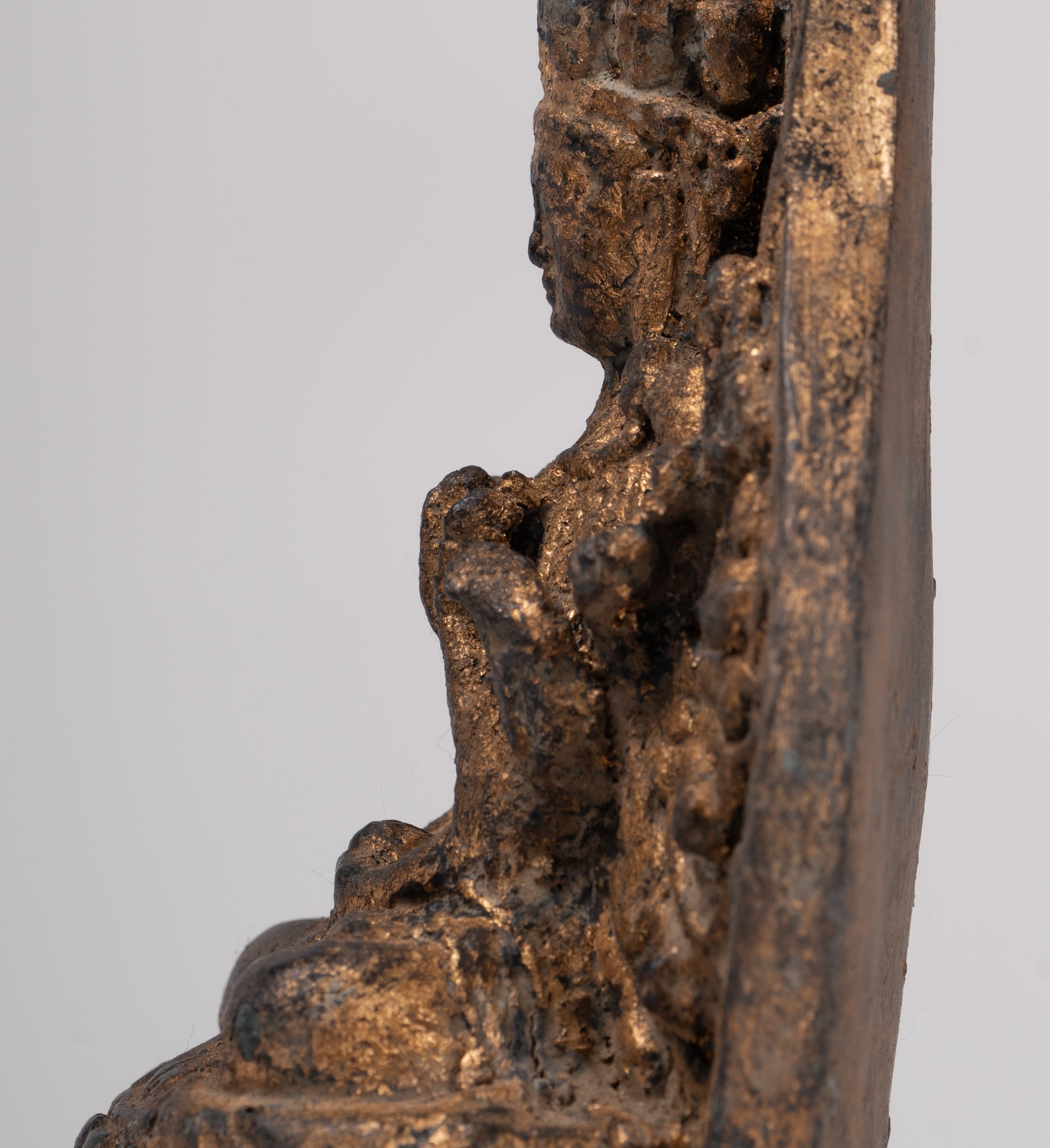 Bodhisattva Statue - Antique Khmer Style 1000 Arm Avaloketishvara Bodhisattva Statue - 17.5cm/7"