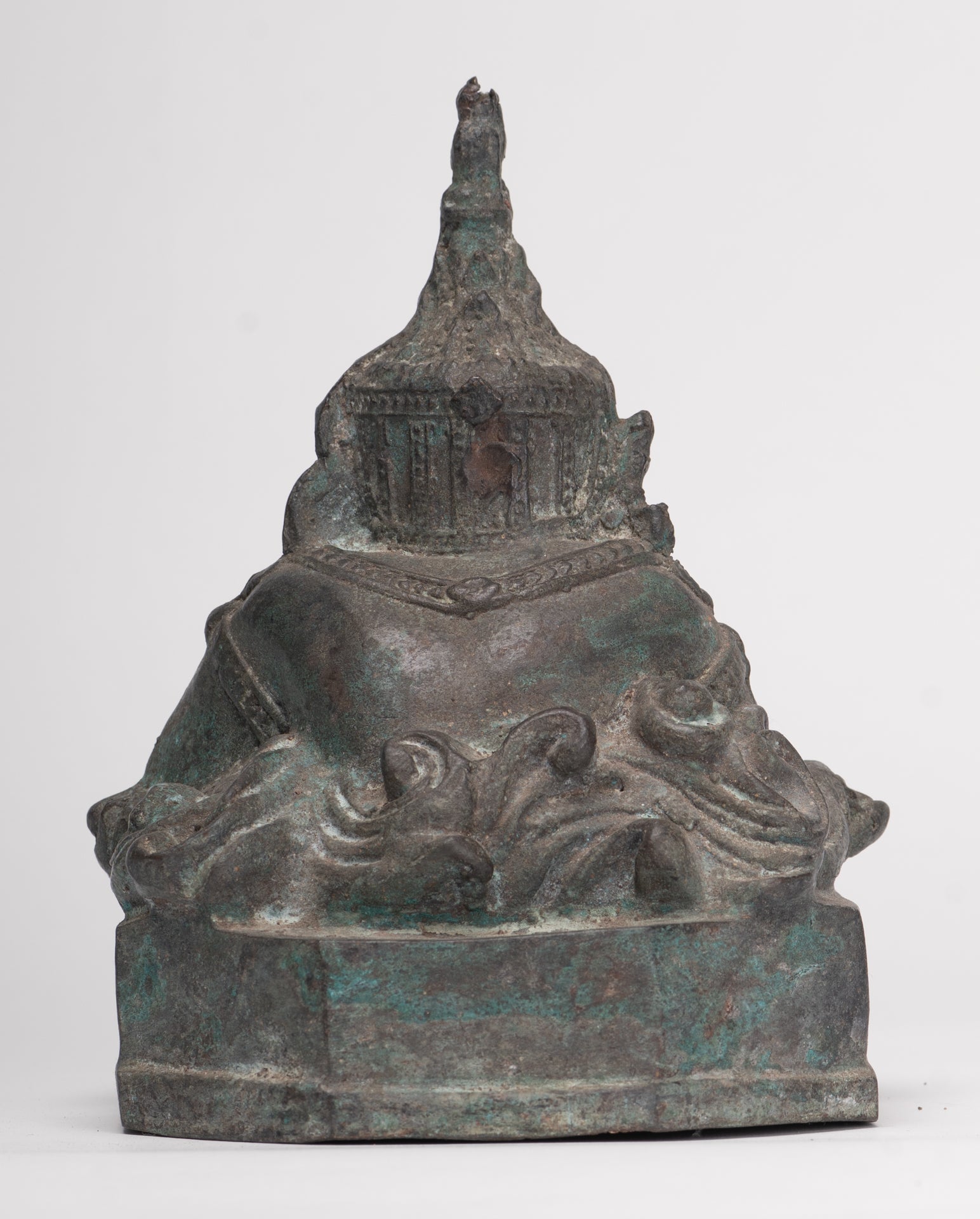 Phra Rahu Statue - Antique Thai Style God of Eclipses and Protection Phra Rahu Statue - 15.5cm/6"