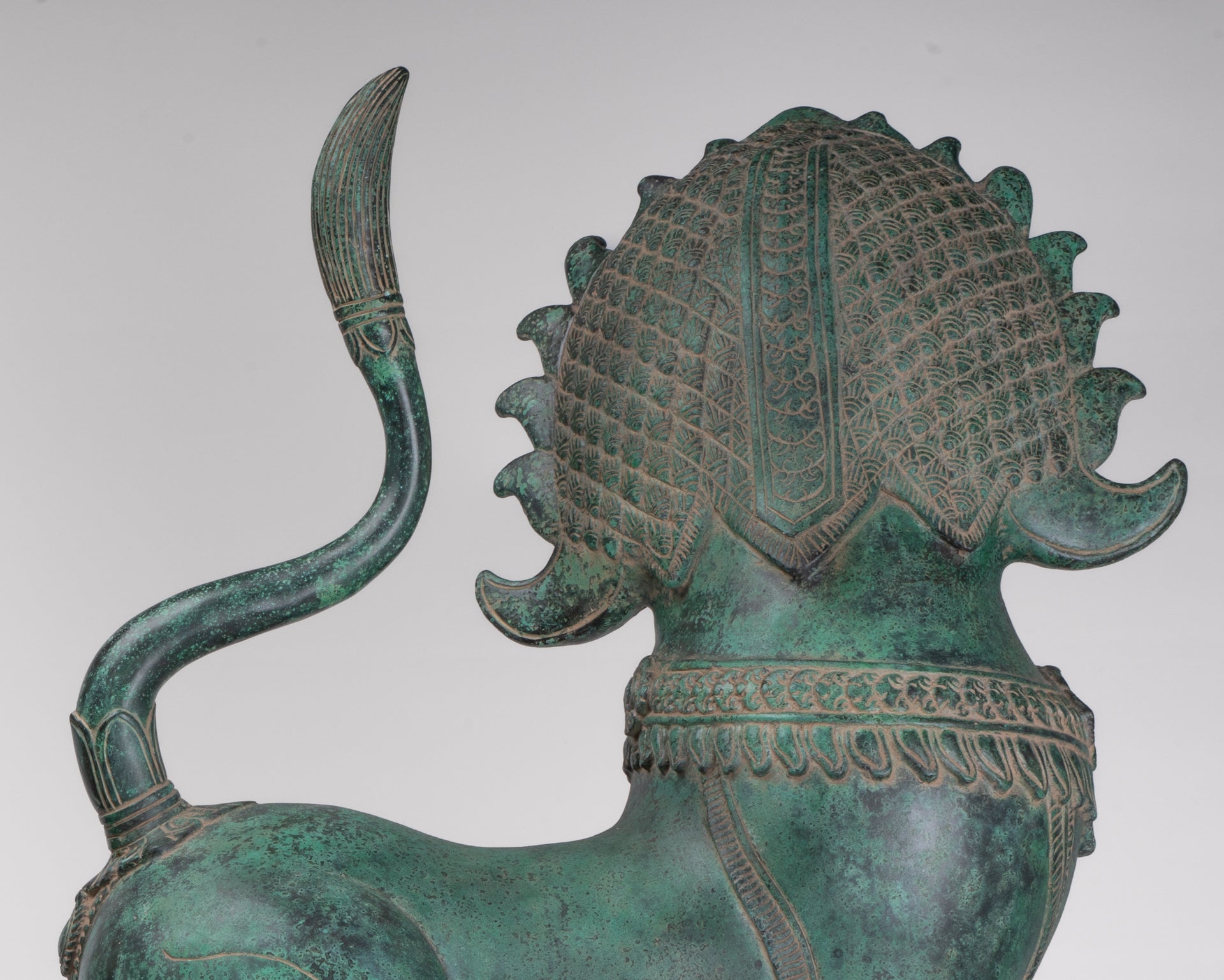 Antique Chinese Style Temple Guardian Lion Foo Dogs Imperial Lion - 66cm/26" (Pair)