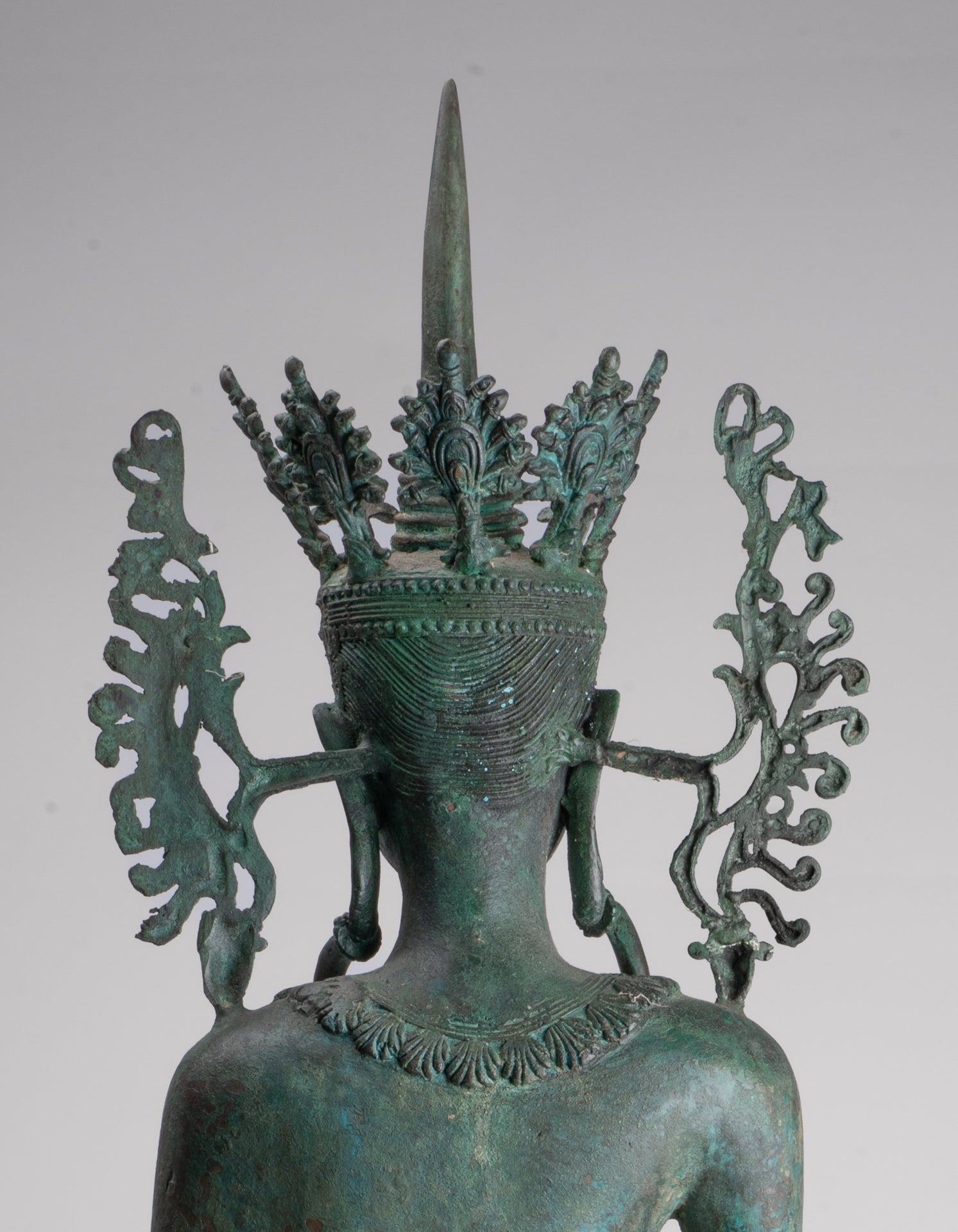 Large Buddha Statue - Antique Burmese Style Bronze Shan Enlightenment Seated Buddha Statue - 103cm/41"