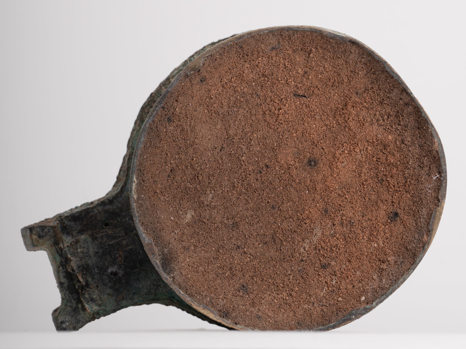 Linga - Antique Indian Style South Asia Bronze Shiva Linga / Lingnum & Yoni - 27cm/11"