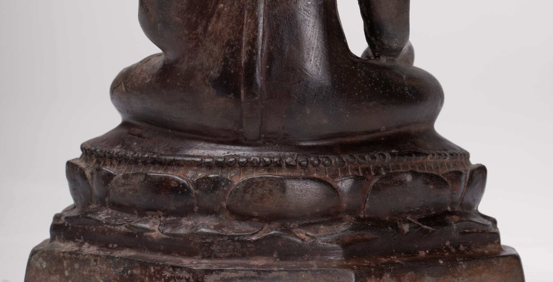 Buddha Statue - Antique Thai Style Bronze Chiang Saen Enlightenment Buddha Statue - 24cm/10"