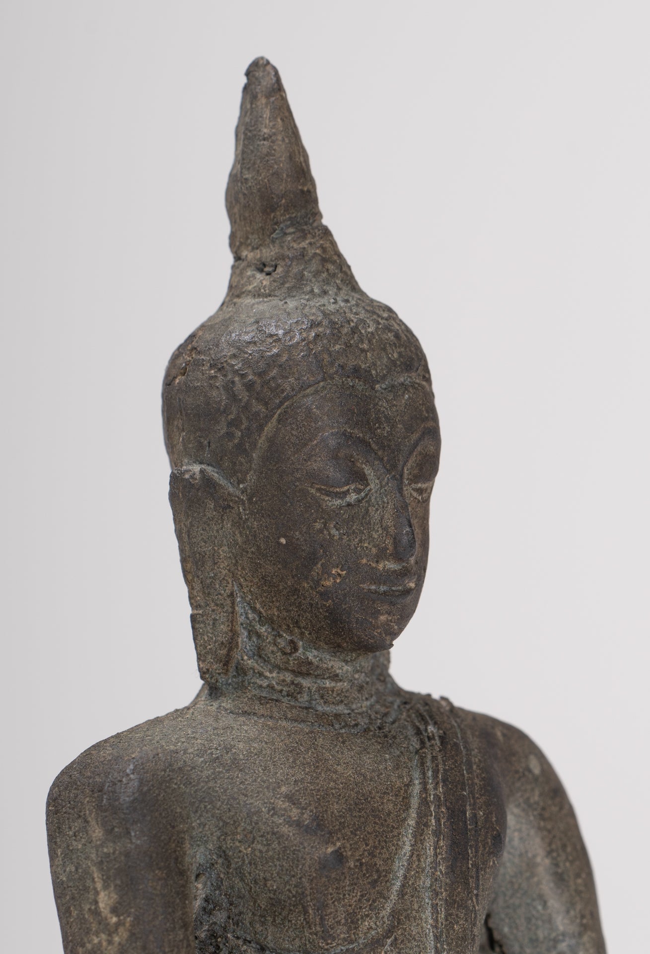 Buddha Statue - Antique Sukhothai Style Thai Enlightenment Buddha Statue - 11cm/4"