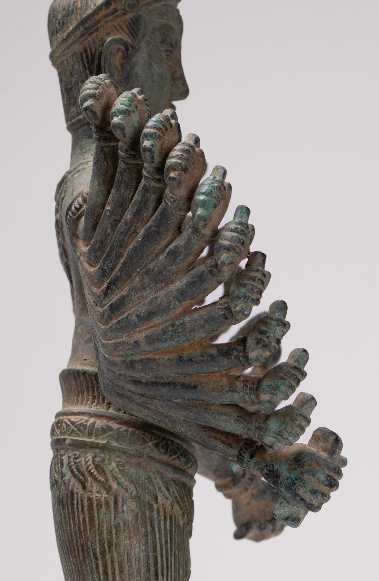 Deity Statue - Antique Khmer Style Bayon Prajnaparamita Statue / Goddess - 36cm/14"