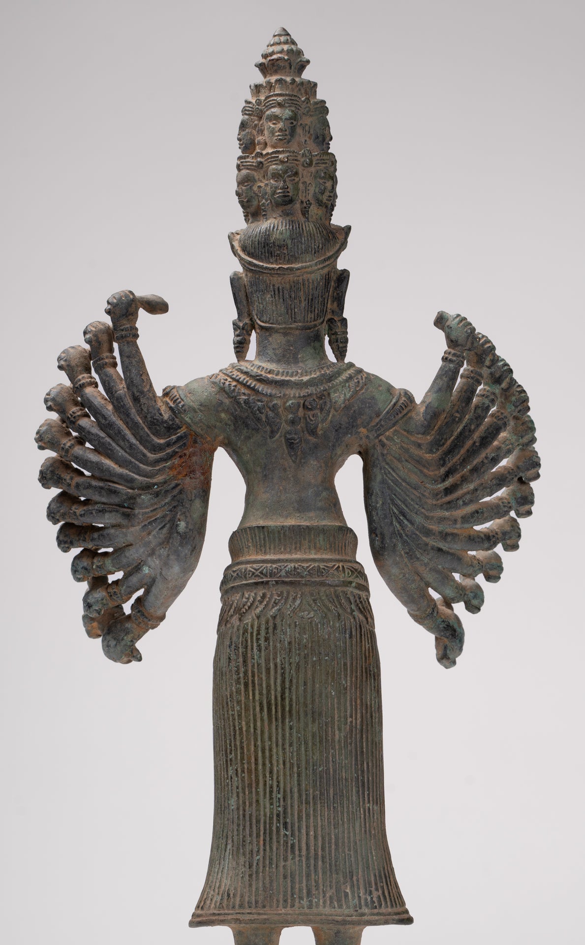 Deity Statue - Antique Khmer Style Bayon Prajnaparamita Statue / Goddess - 36cm/14"