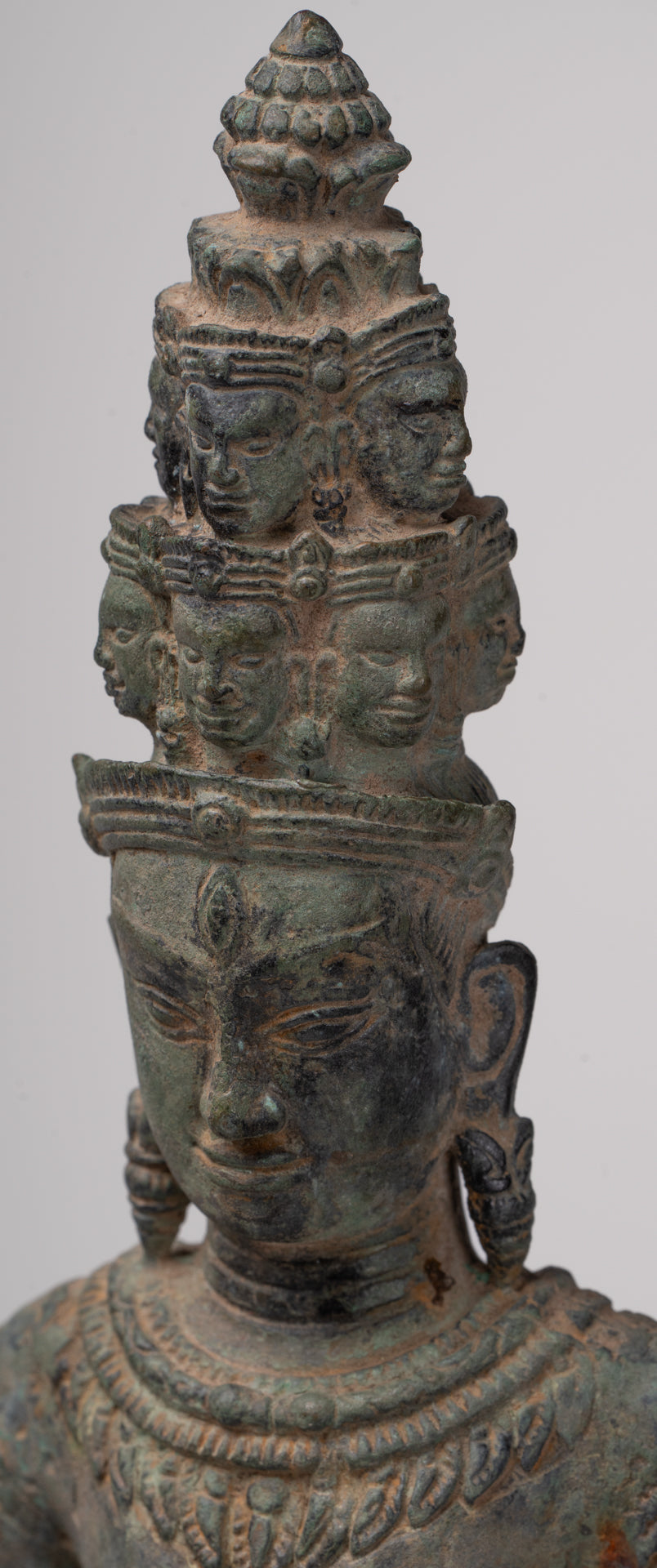 Deity Statue - Antique Khmer Style Bayon Prajnaparamita Statue / Goddess - 36cm/14"