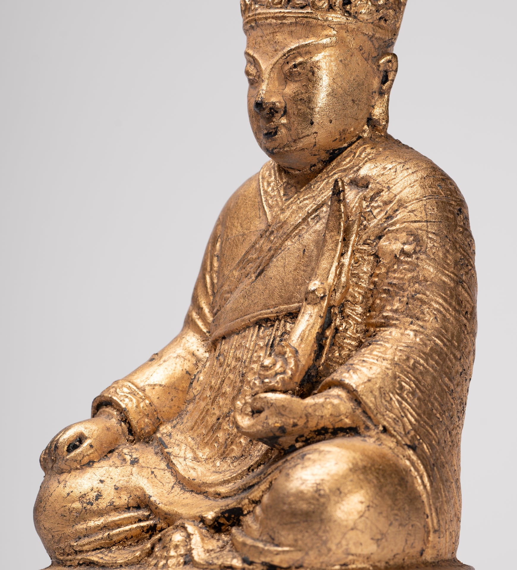 Monk Statue - Antique Chinese Style Tai Hong Zuo Shi Chinese Monk Statue - 23cm/9"