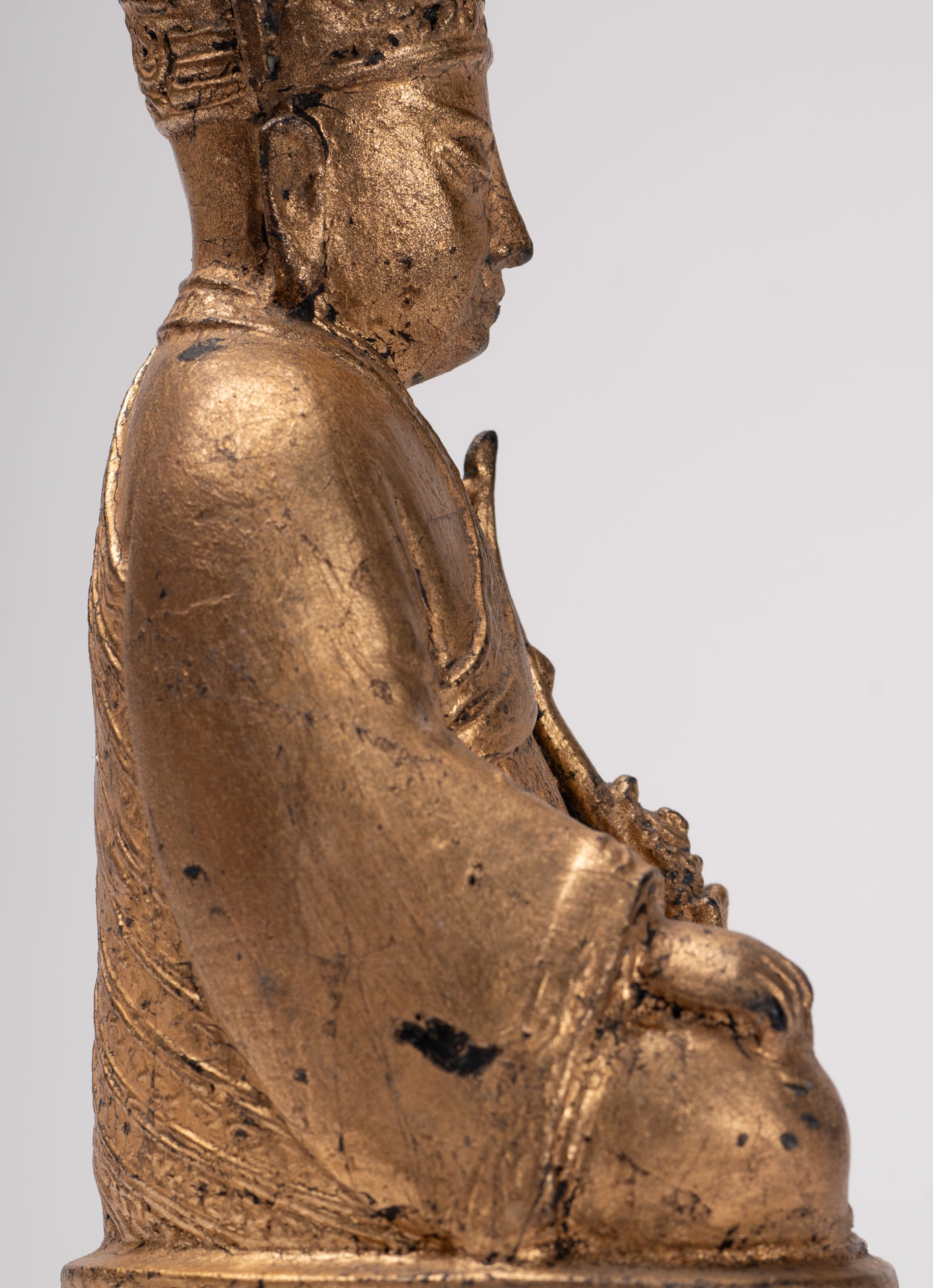 Monk Statue - Antique Chinese Style Tai Hong Zuo Shi Chinese Monk Statue - 23cm/9"