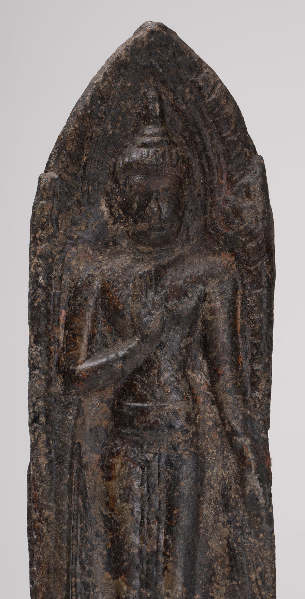 Votive Panel - Antique Thai Style Bronze Protection Buddha Votive Panel - 17.5cm/7"