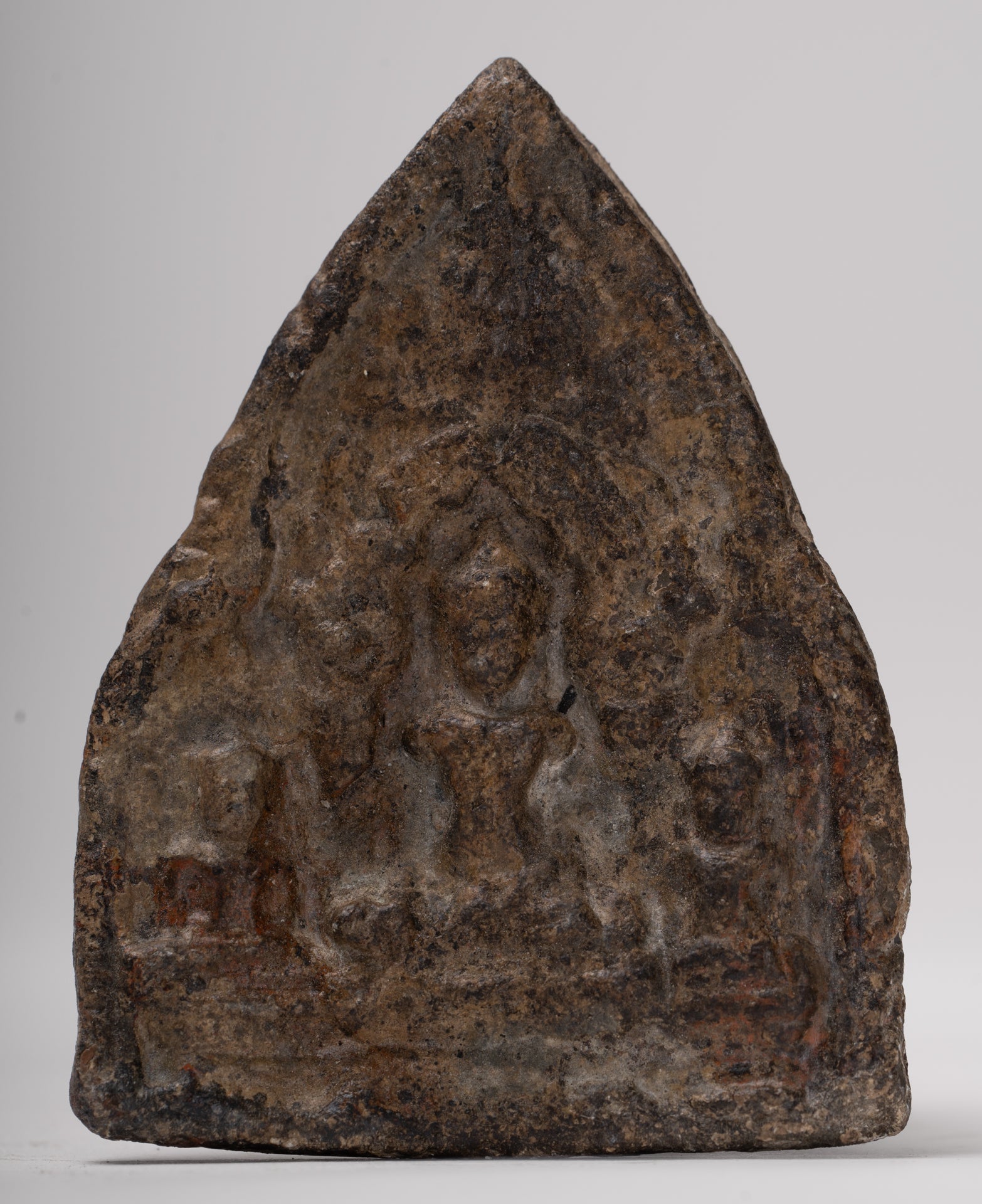 Votive Panel - Antique Thai Style Bronze Meditation Buddha Votive Panel - 8cm/3"